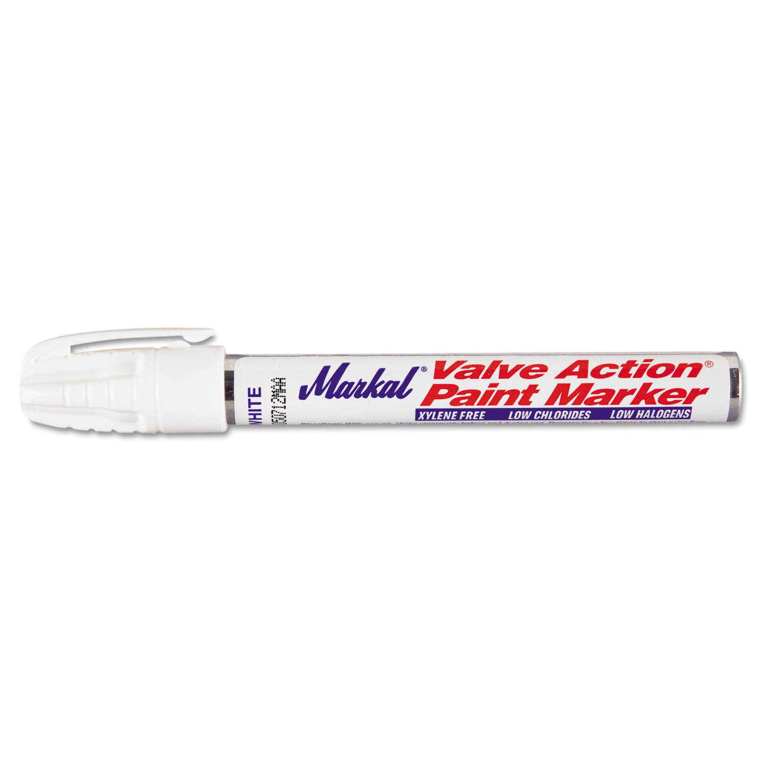  Markal 96800 Valve Action Paint Marker, Medium Bullet Tip, White (MRK96800) 