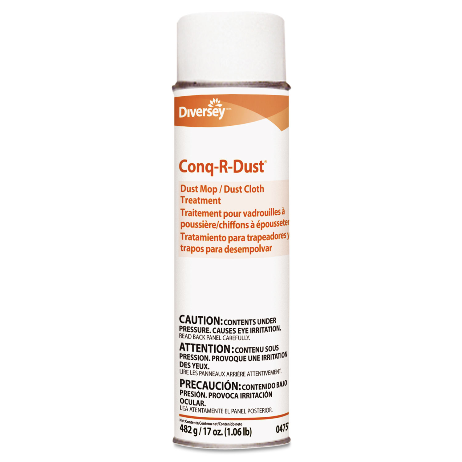  Diversey 904751 Conq-r-Dust Dust Mop/Dust Cloth Treatment, Amine Scent, 17oz Aerosol, 12/Carton (DVO904751) 