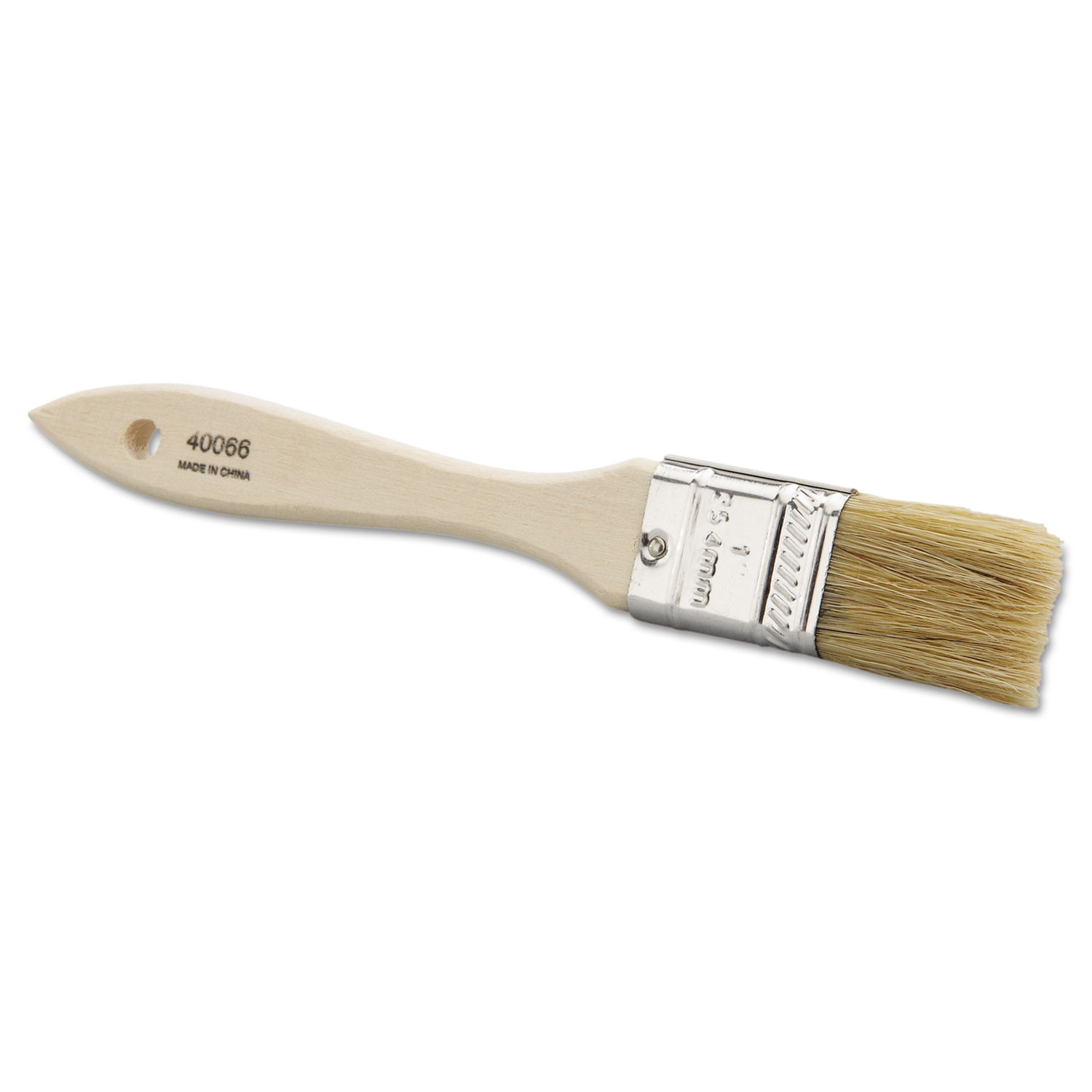 Weiler 40066 ECO-1 Disposable Chip and Oil Brush, White, 1 Hog Bristle, Wood (WEI40066) 