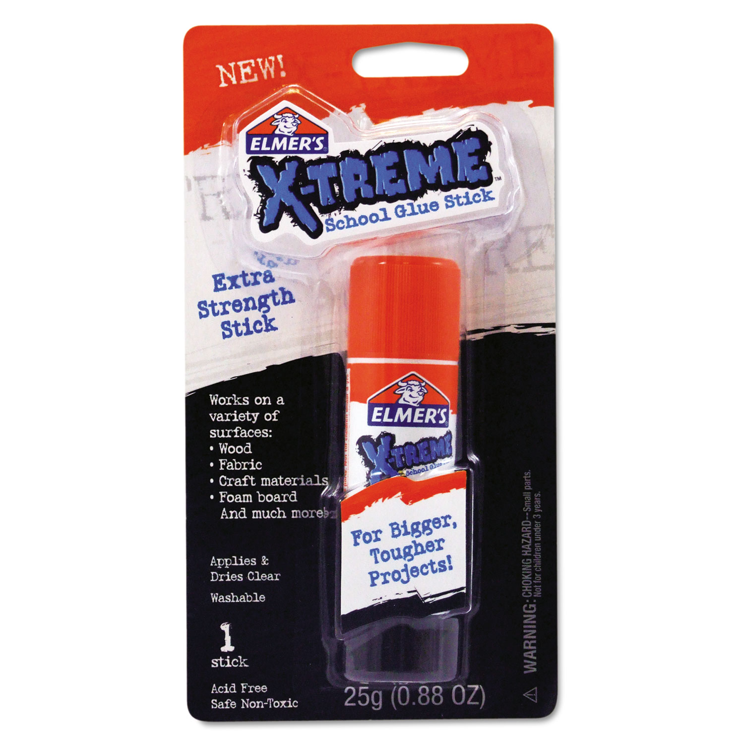  Elmer's E584 X-TREME School Glue Stick, 0.88 oz, Applies and Dries Clear (EPIE584) 