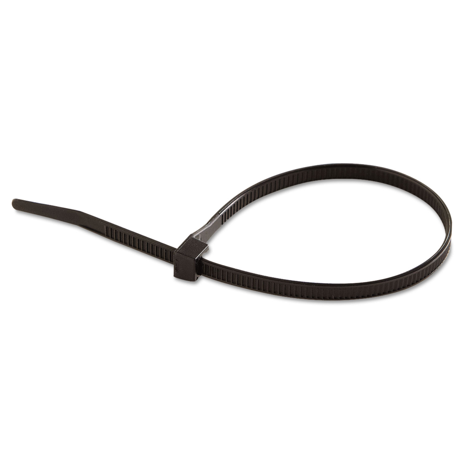 UVB Cable Ties, 8, 75 lb, UV Black, 100/Pack