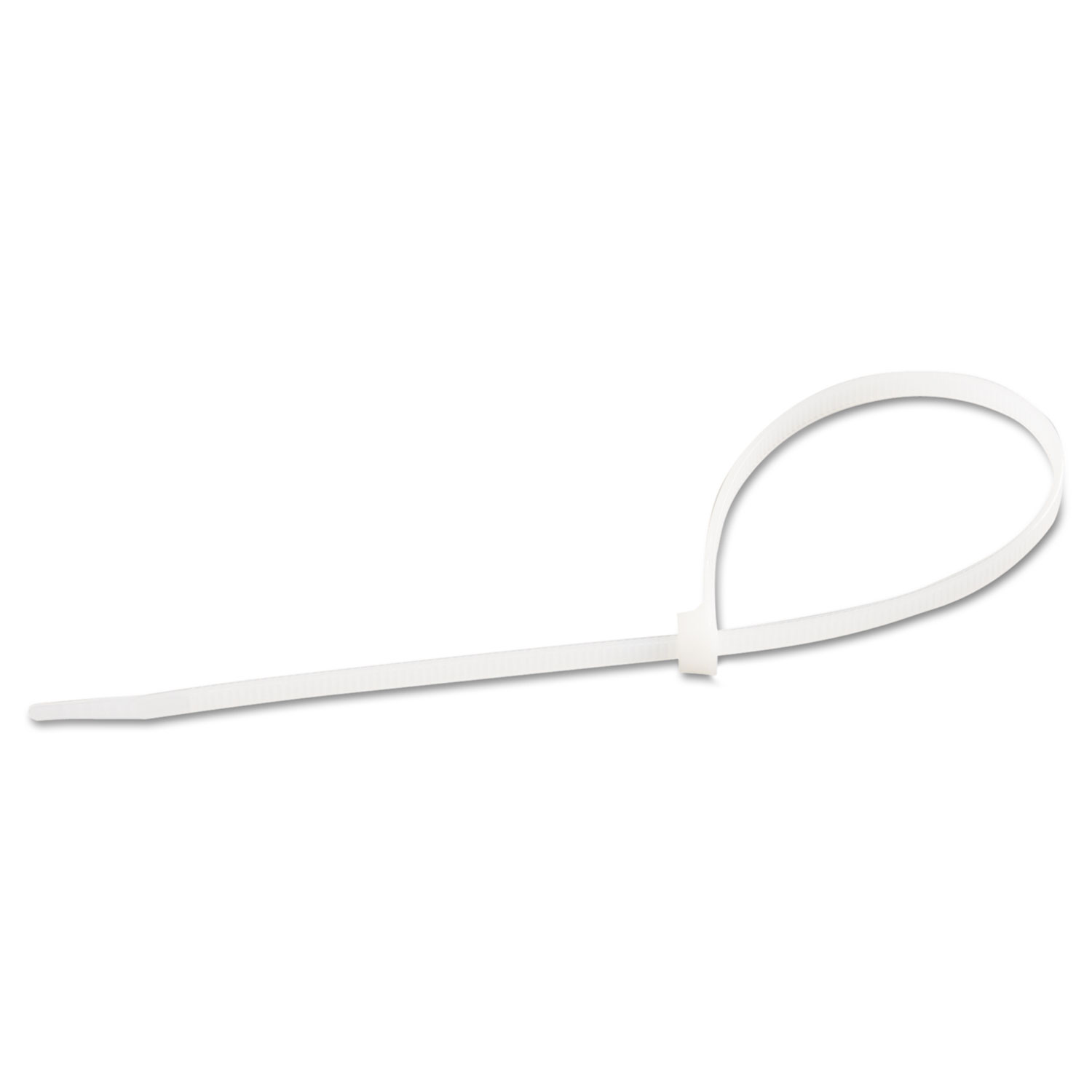 Cable Ties, 11, 75 lb, White, 100/Pack