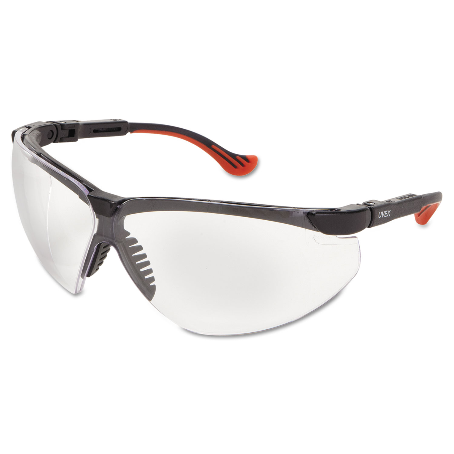 Genesis XC Two-Shot Safety Glasses, Black Frame, Clear Len