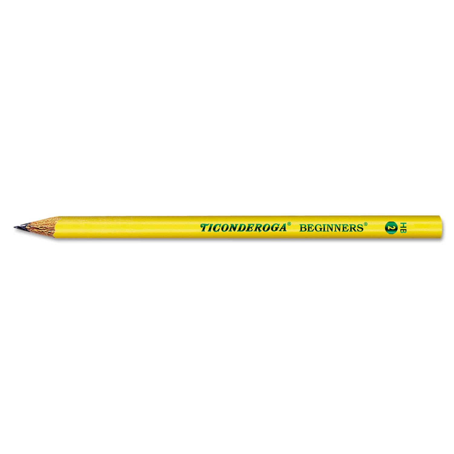  Dixon 13080 Ticonderoga Beginners Woodcase Pencil with Microban Protection, HB (#2), Black Lead, Yellow Barrel, Dozen (DIX13080) 