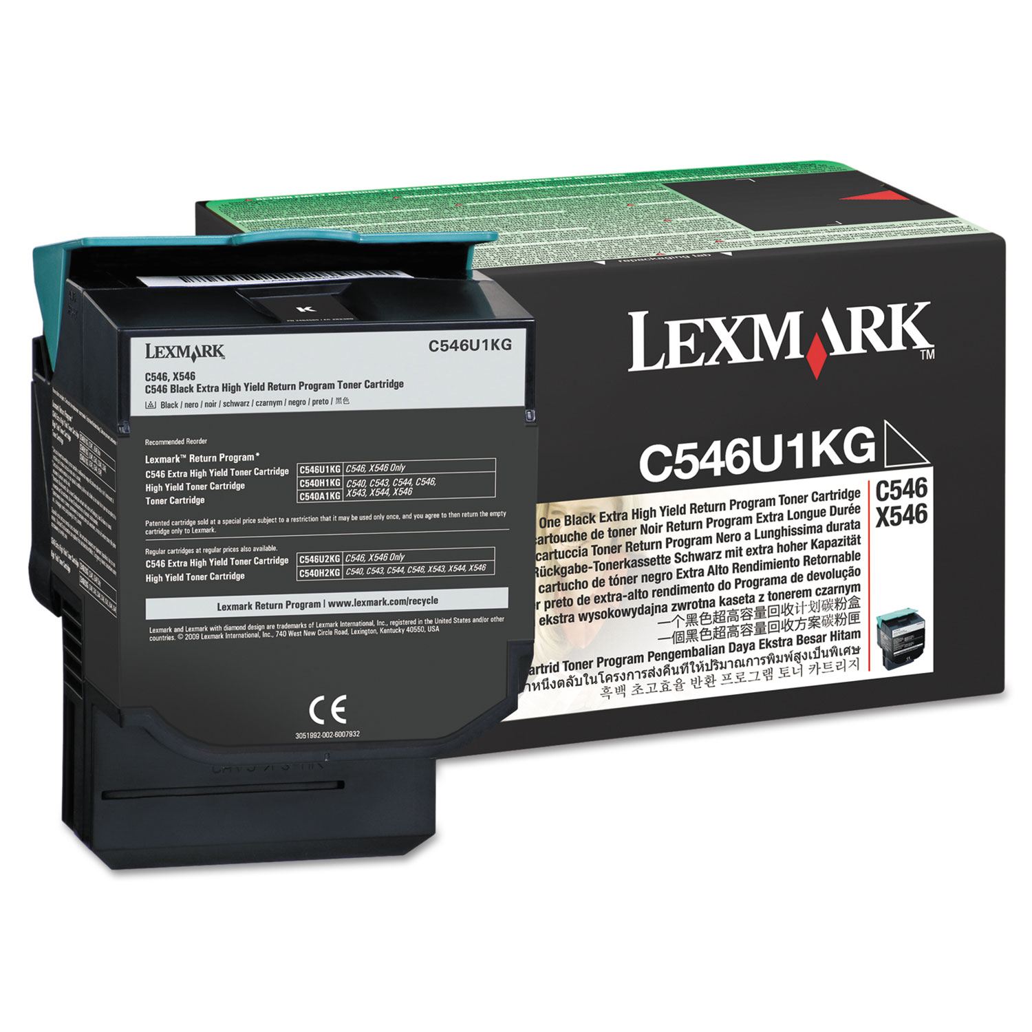  Lexmark C546U1KG C546U1KG Return Program Extra High-Yield Toner, 8000 Page-Yield, Black (LEXC546U1KG) 
