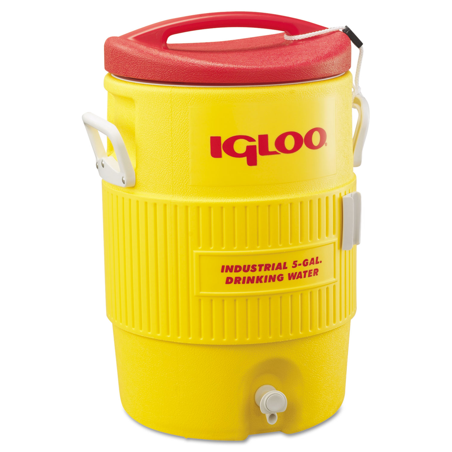 Industrial Water Cooler, 5 gal, Yellow/Red