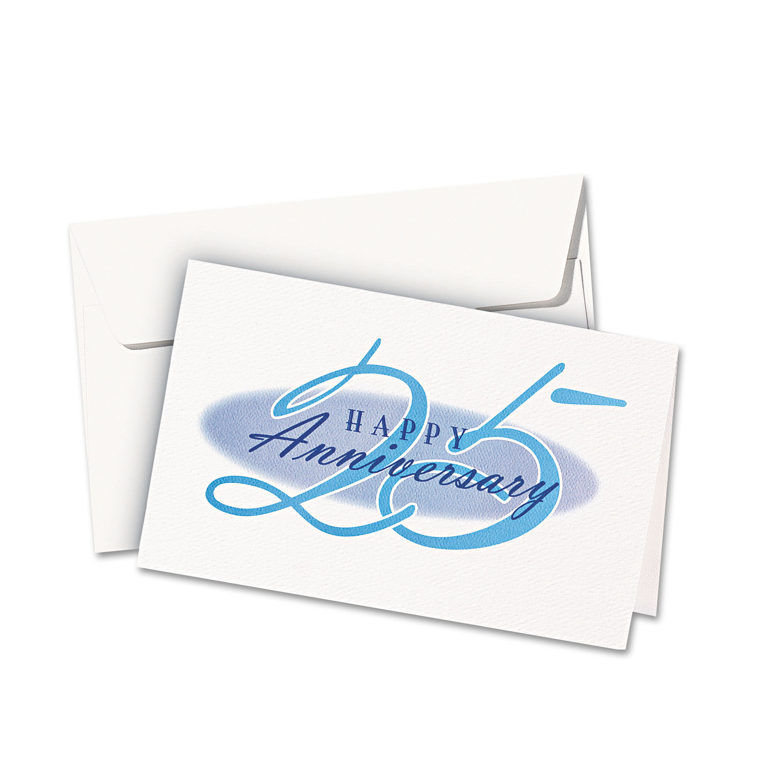 Textured Half-Fold Greeting Cards, Inkjet, 5 1/2 x 8 1/2, Wht, 30/Bx w/Envelopes