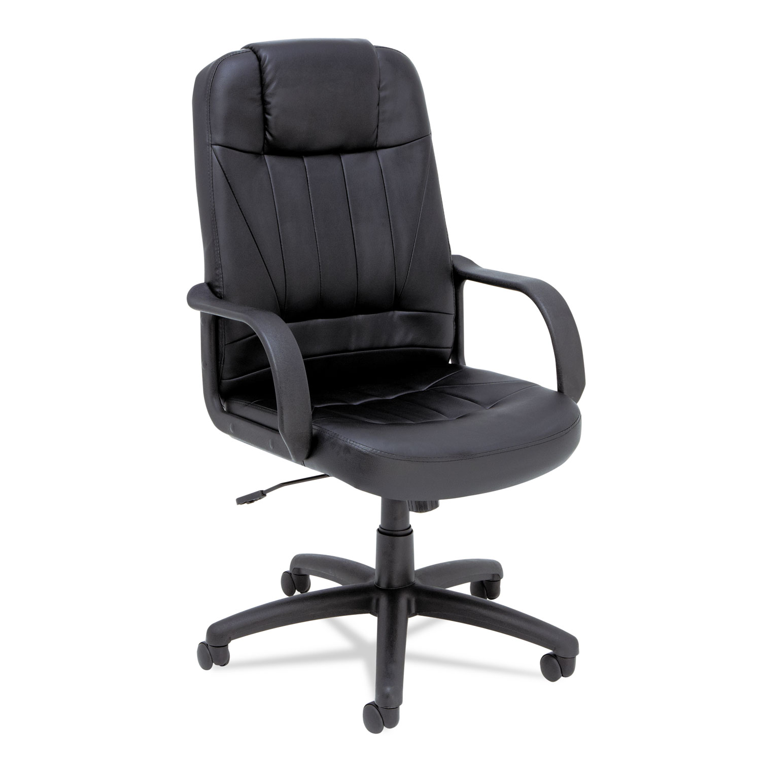  Alera ALESP41LS10B Sparis Executive High-Back Swivel/Tilt Leather Chair, Supports up to 275 lbs., Black Seat/Black Back, Black Base (ALESP41LS10B) 