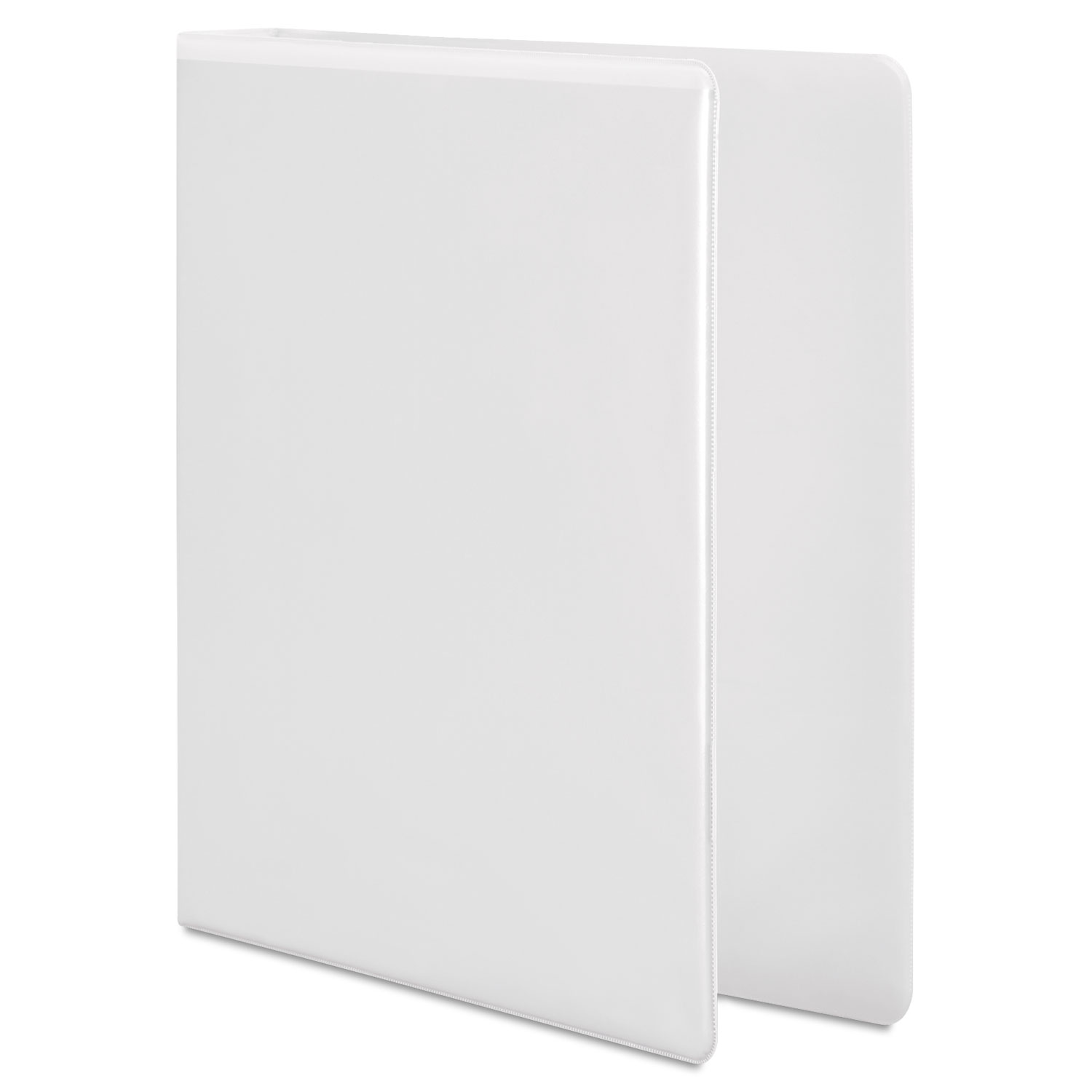 Heavy-Duty Round Ring View Binder w/Extra-Durable Hinge, 1 Cap, White