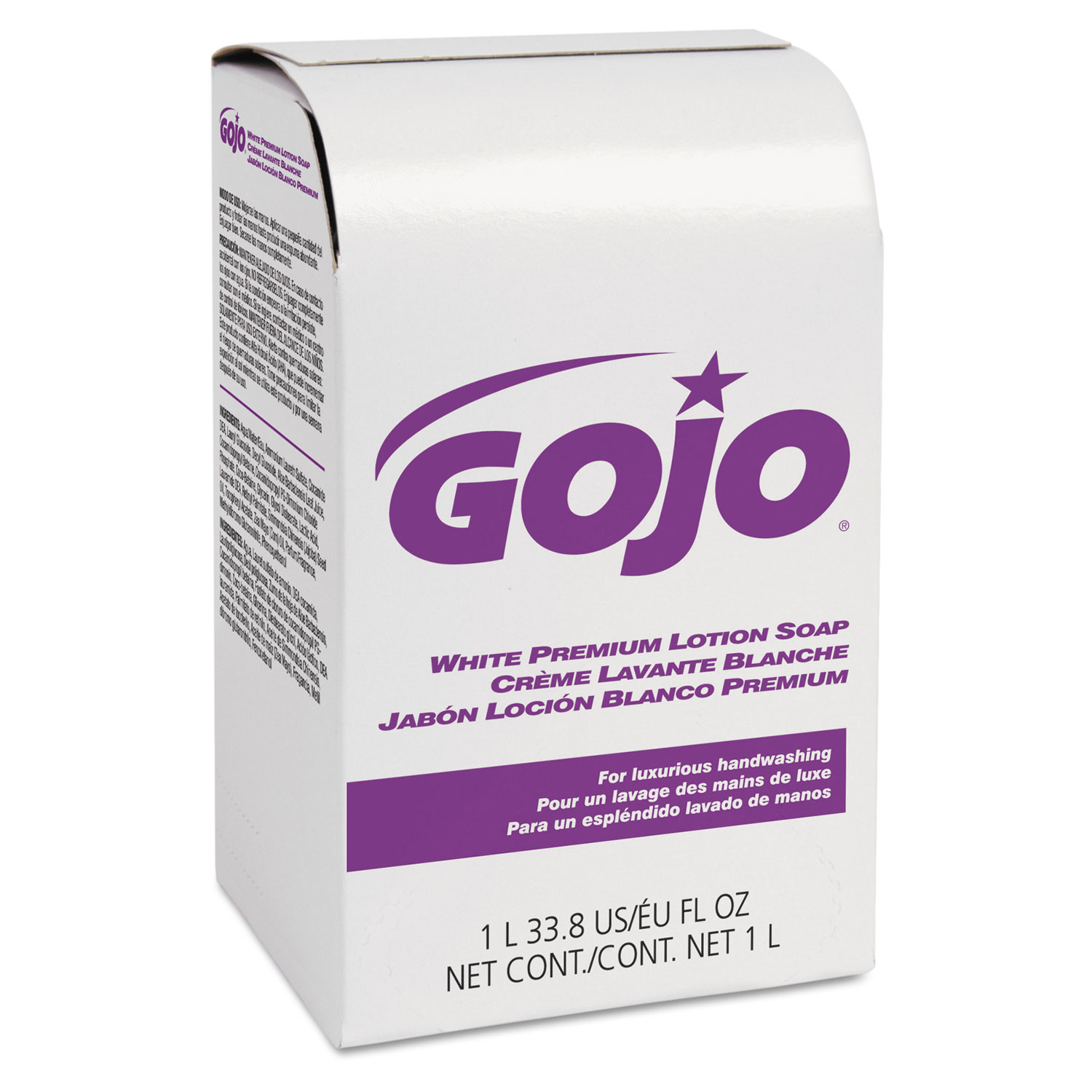  GOJO 2104-08 White Premium Lotion Soap, Spring Rain Scent, NXT 1000 mL Refill, 8/Carton (GOJ2104) 