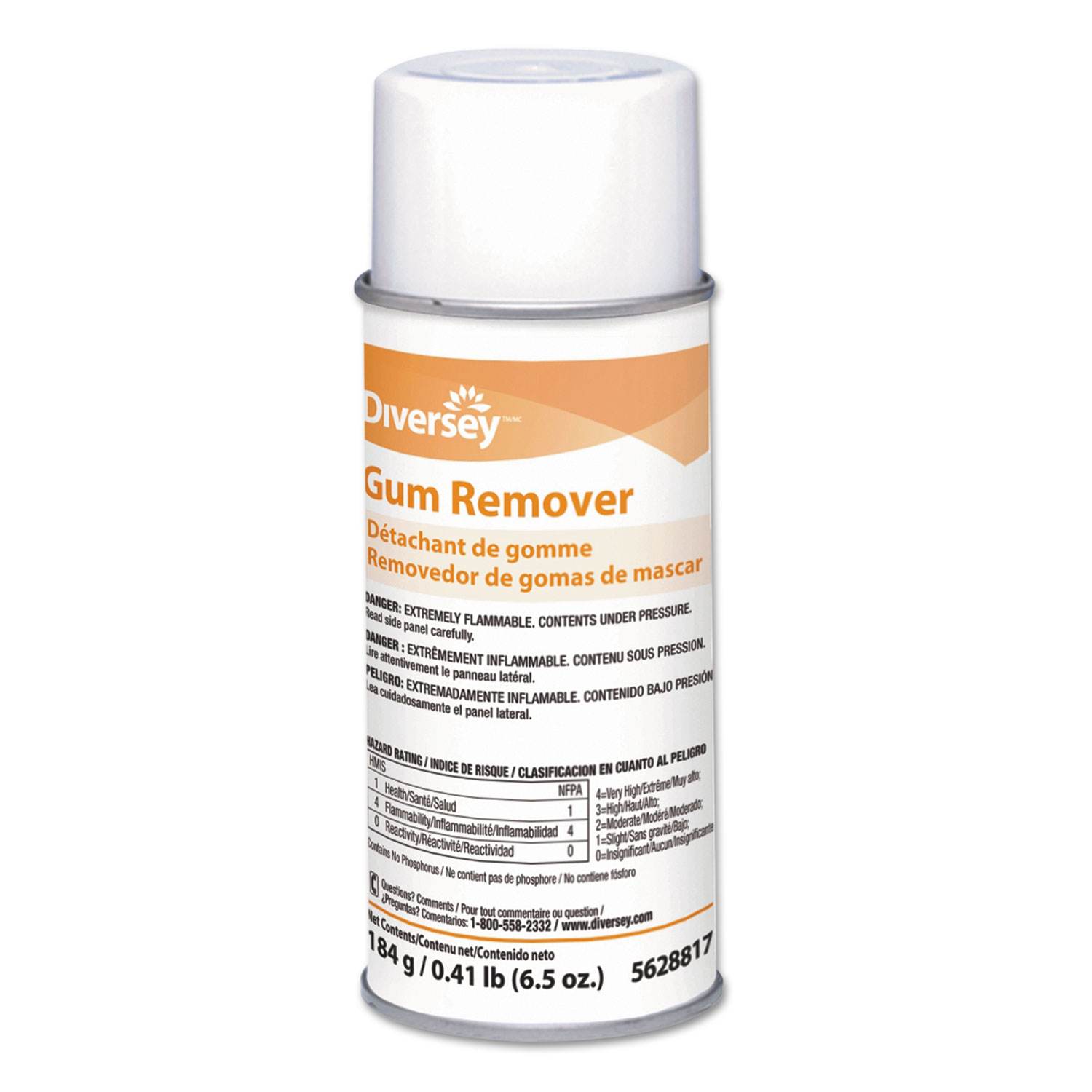 Diversey 95628817 Gum Remover, Aerosol, 6.5oz, Can, 12/Carton  (DVO95628817CT)