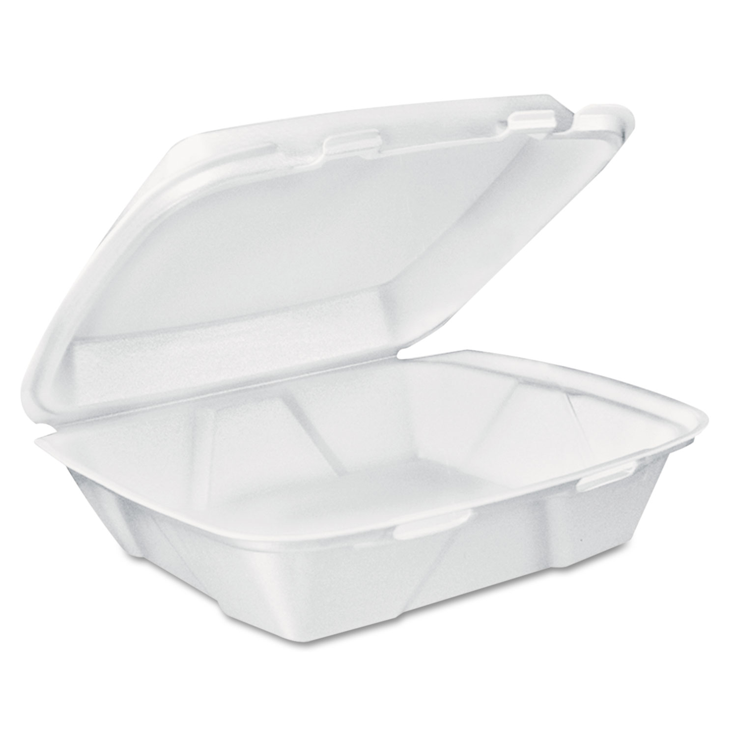  Dart DT1R Carryout Food Containers, White, Foam, 7 4/5 x 8 1/2 x 2 1/2, 200/Carton (DCCDT1R) 