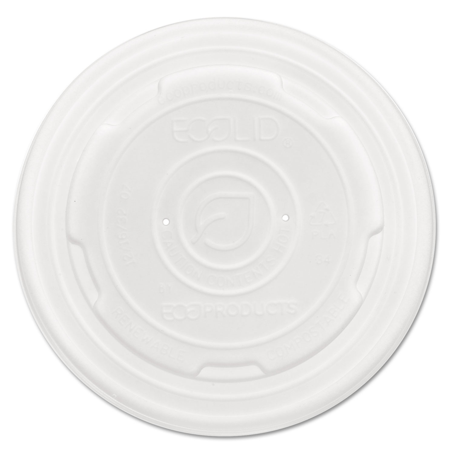  Eco-Products EP-ECOLID-SPL EcoLid Renew and Comp Food Container Lids for 12 oz, 16 oz, 32 oz, 50/Pack, 10 Packs/Carton (ECOEPECOLIDSPL) 
