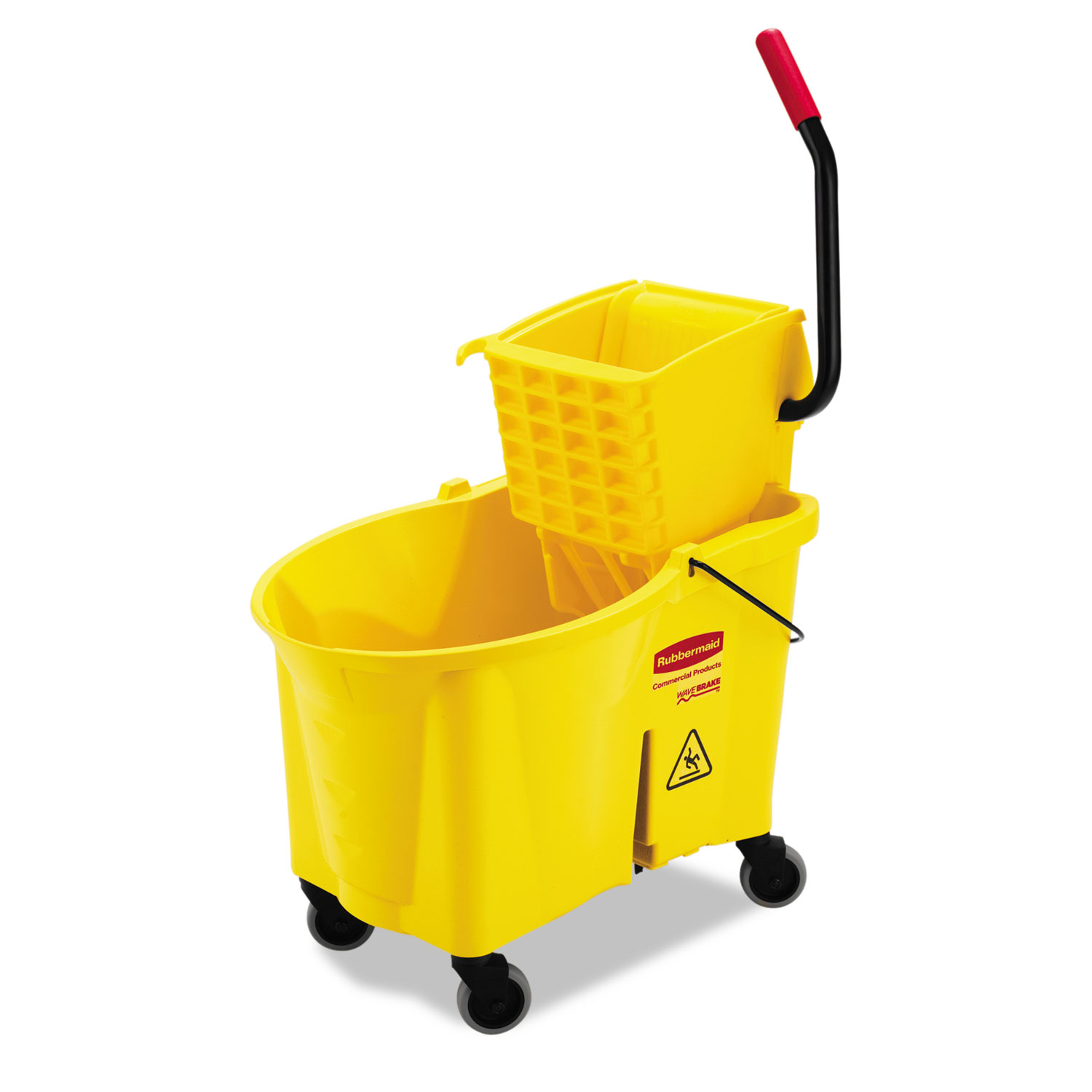 WaveBrake 44 Quart Bucket/Sideward Pressure Wringer Combination, Yellow