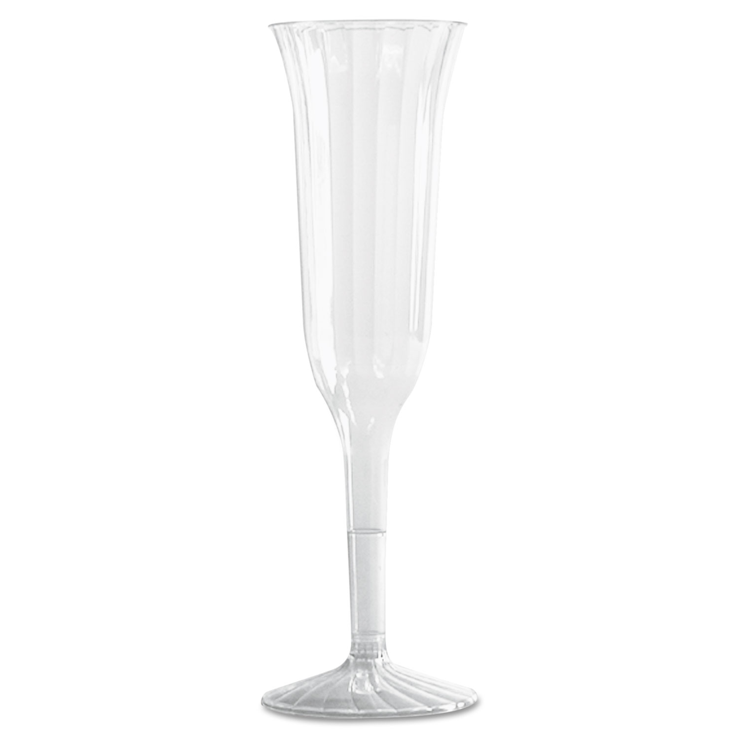  WNA WNA CCC5120 Classic Crystal Plastic Champagne Flutes, 5 oz., Clear, Fluted, 10/Pack (WNACCC5120) 