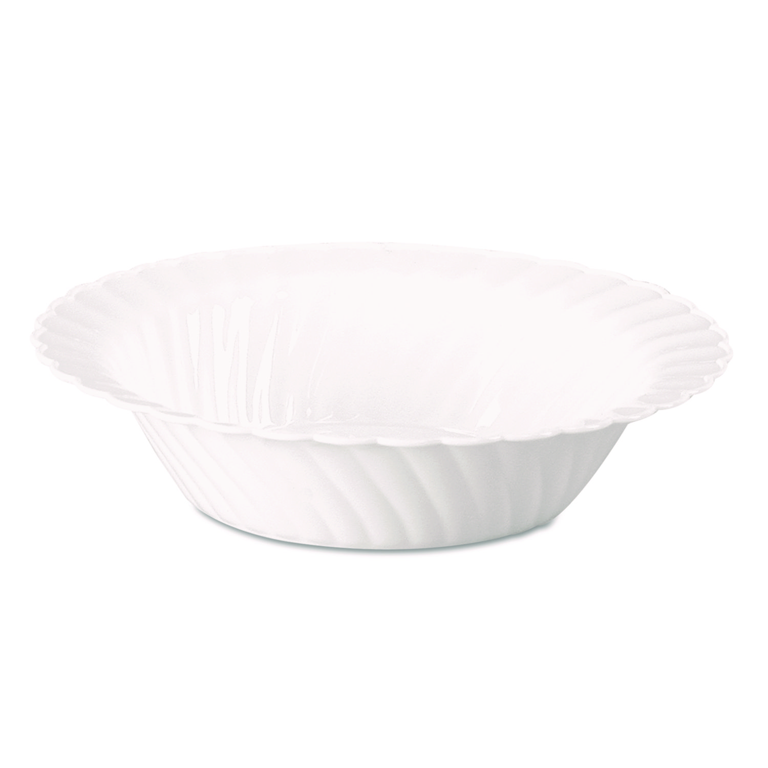 Classicware Plastic Bowls, 10 oz, White, 10/Pack, 18 Packs/Carton