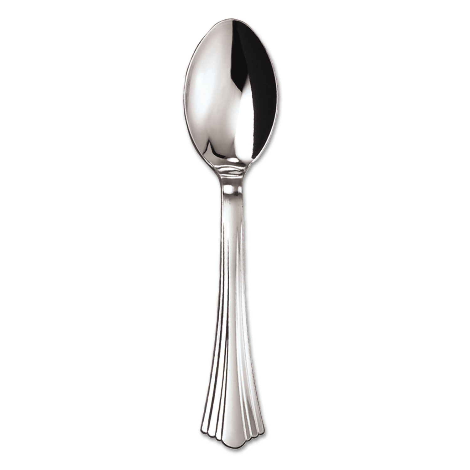 Heavyweight Plastic Spoons, Silver, 6 1/4, Reflections Design, 600/Carton