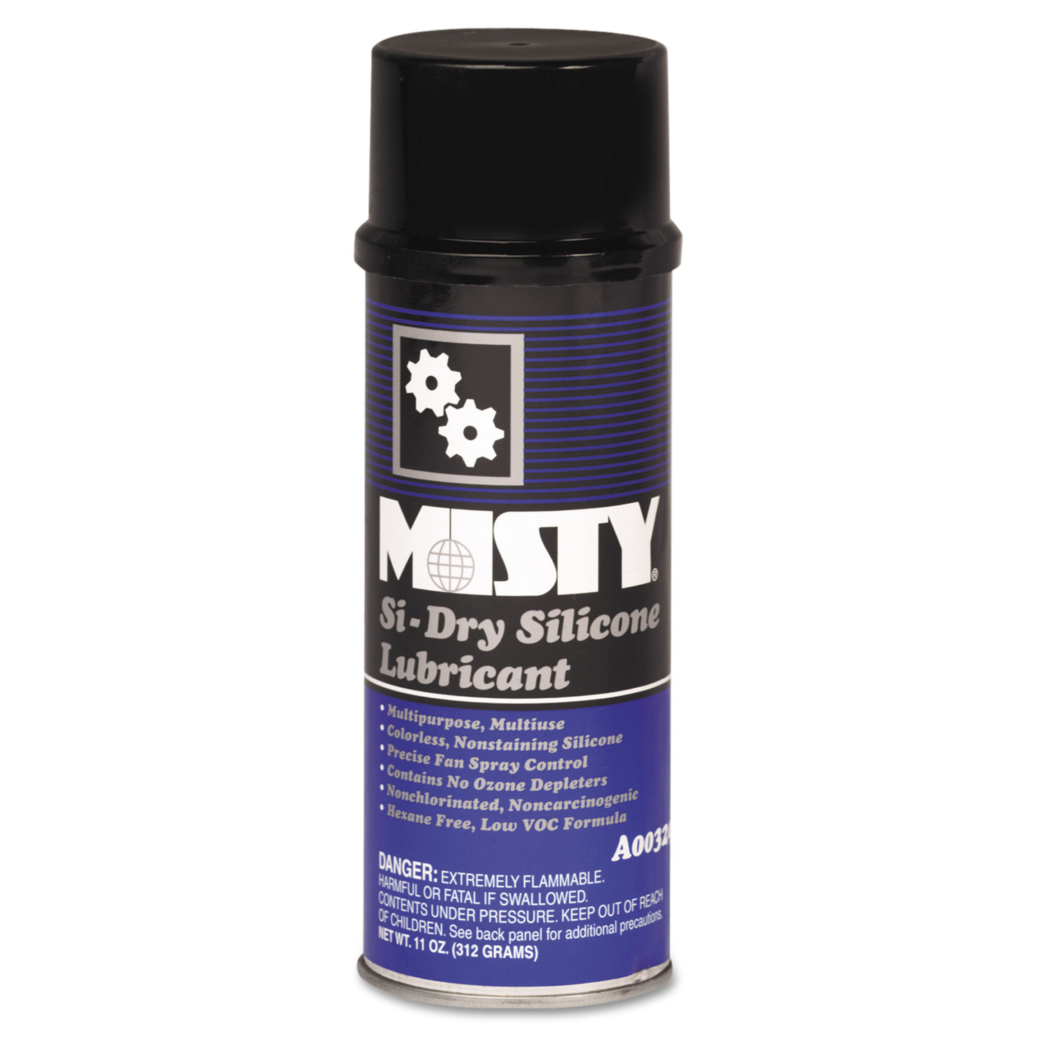  Misty 1033585 Si-Dry Silicone Spray Lubricant, Aerosol, 11oz, 12/Carton (AMR1033585) 