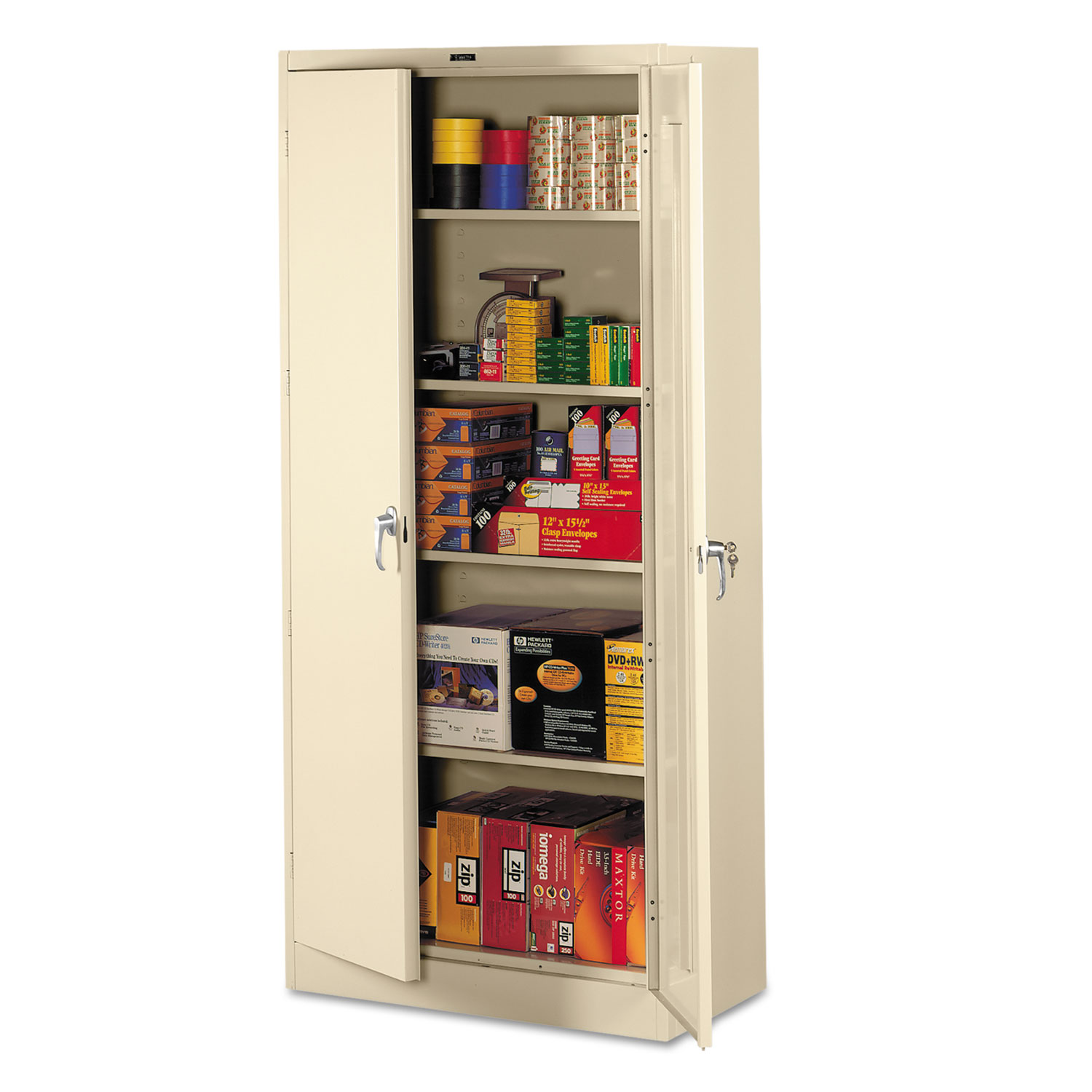 Deluxe Storage Cabinet, 36w x 24d x 78h, Putty
