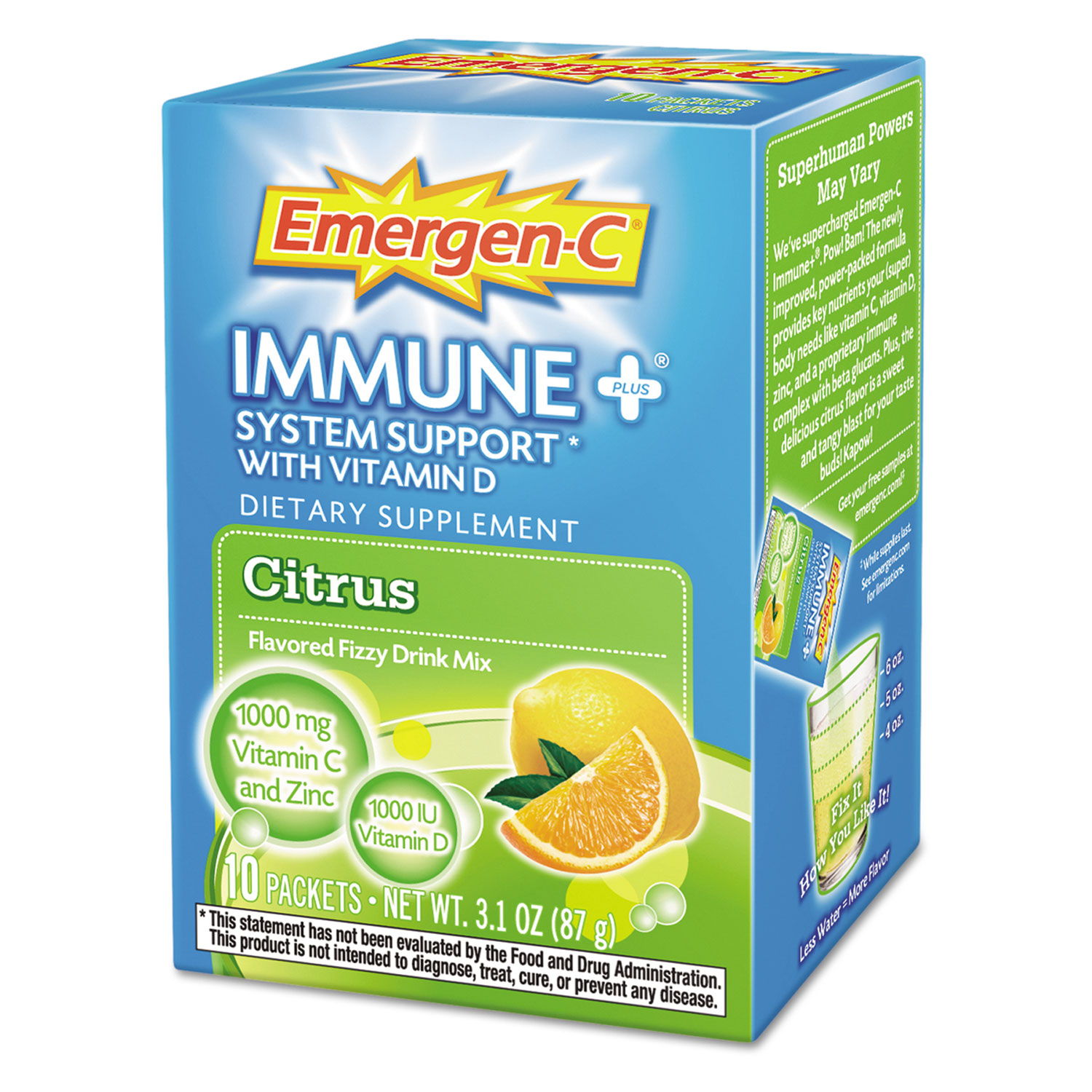 Immune+ Formula, .3oz, Citrus, 10/Pack