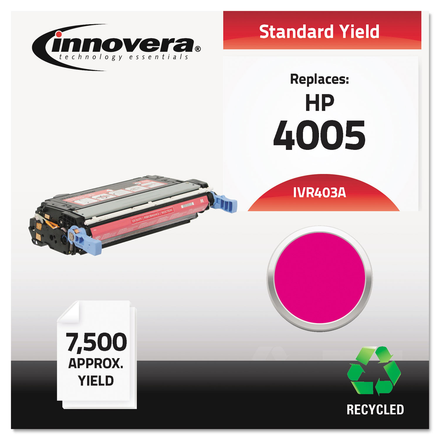 Remanufactured CB403A (642A) Toner, 7500 Page-Yield, Magenta