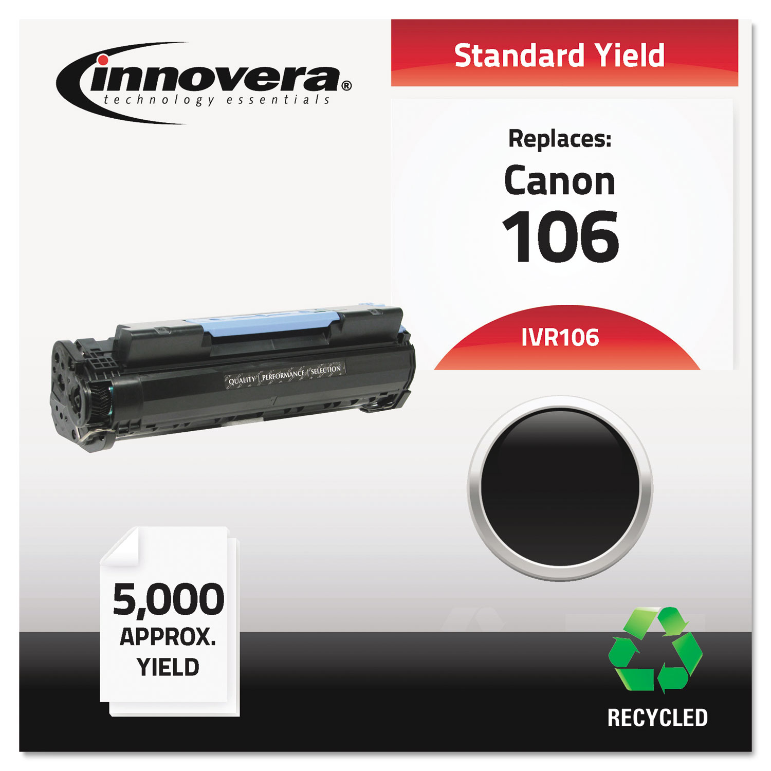 Remanufactured 0264B001 (106) Toner, 5000 Page-Yield, Black