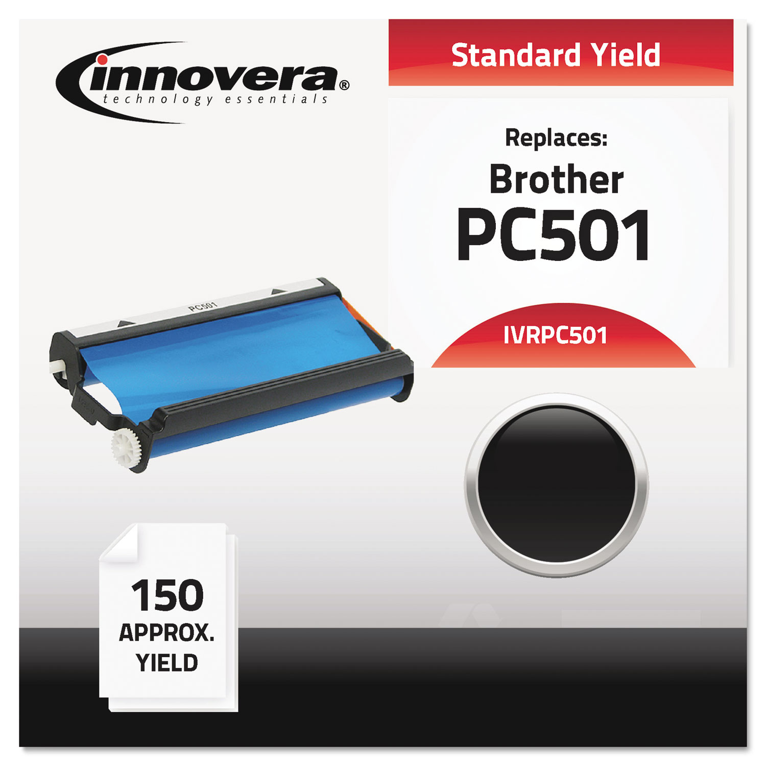  Innovera IVRPC501 Compatible PC501 Thermal Transfer Print Cartridge, 150 Page-Yield, Black (IVRPC501) 