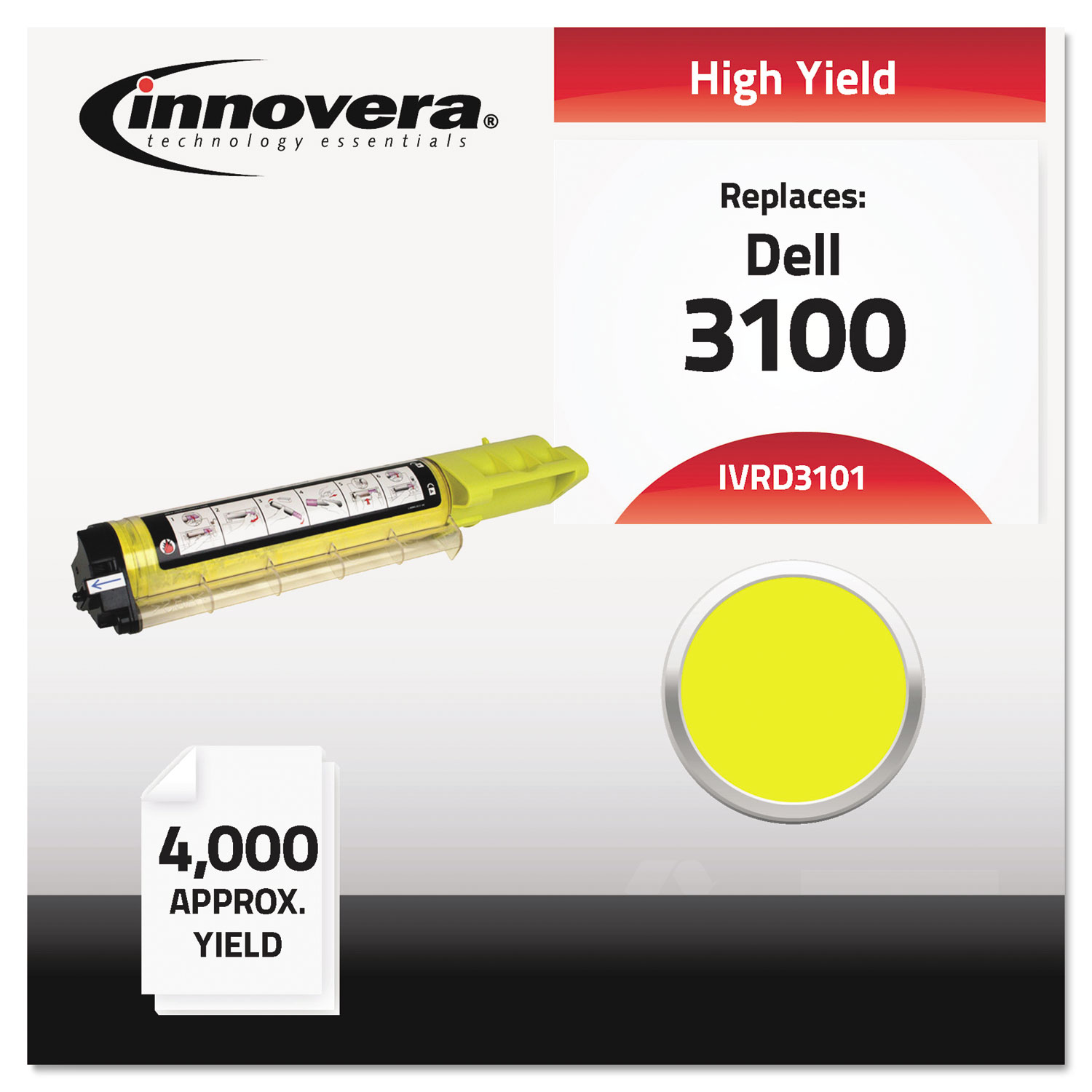 Compatible 310-5729 (3100) High-Yield Toner, Yellow
