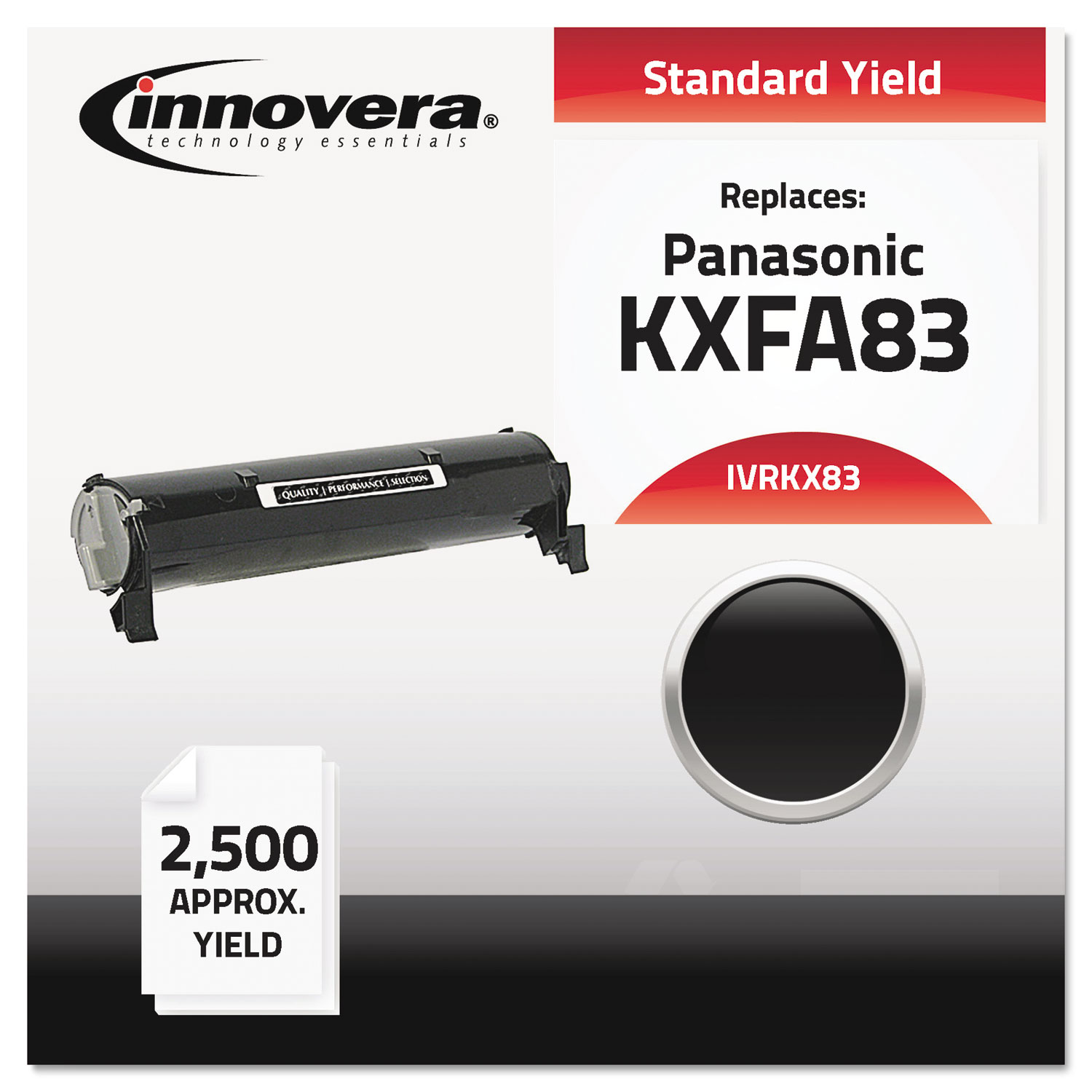 Compatible KX-FA83 Toner, 2500 Page-Yield, Black