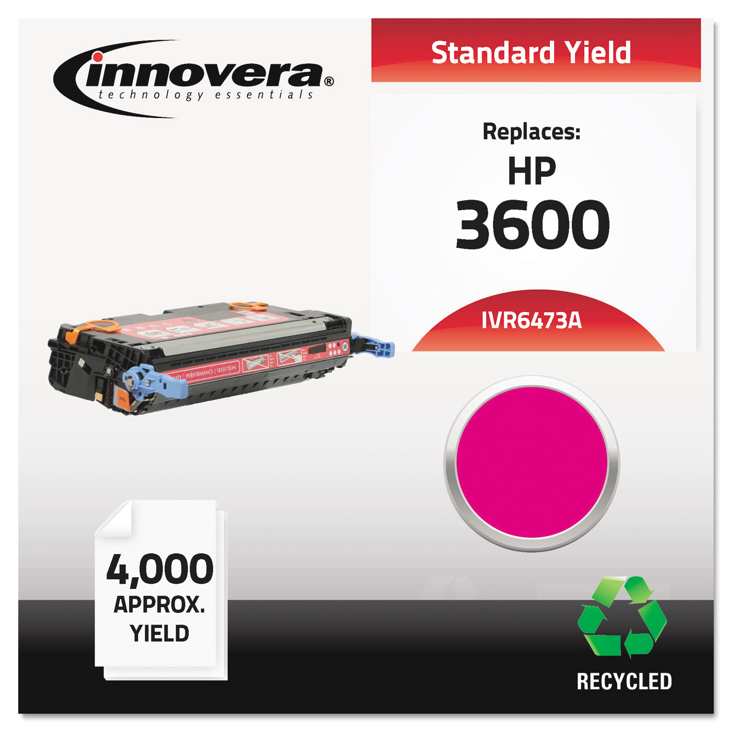  Innovera IVR6473A Remanufactured Q6473A (502A) Toner, 4000 Page-Yield, Magenta (IVR6473A) 