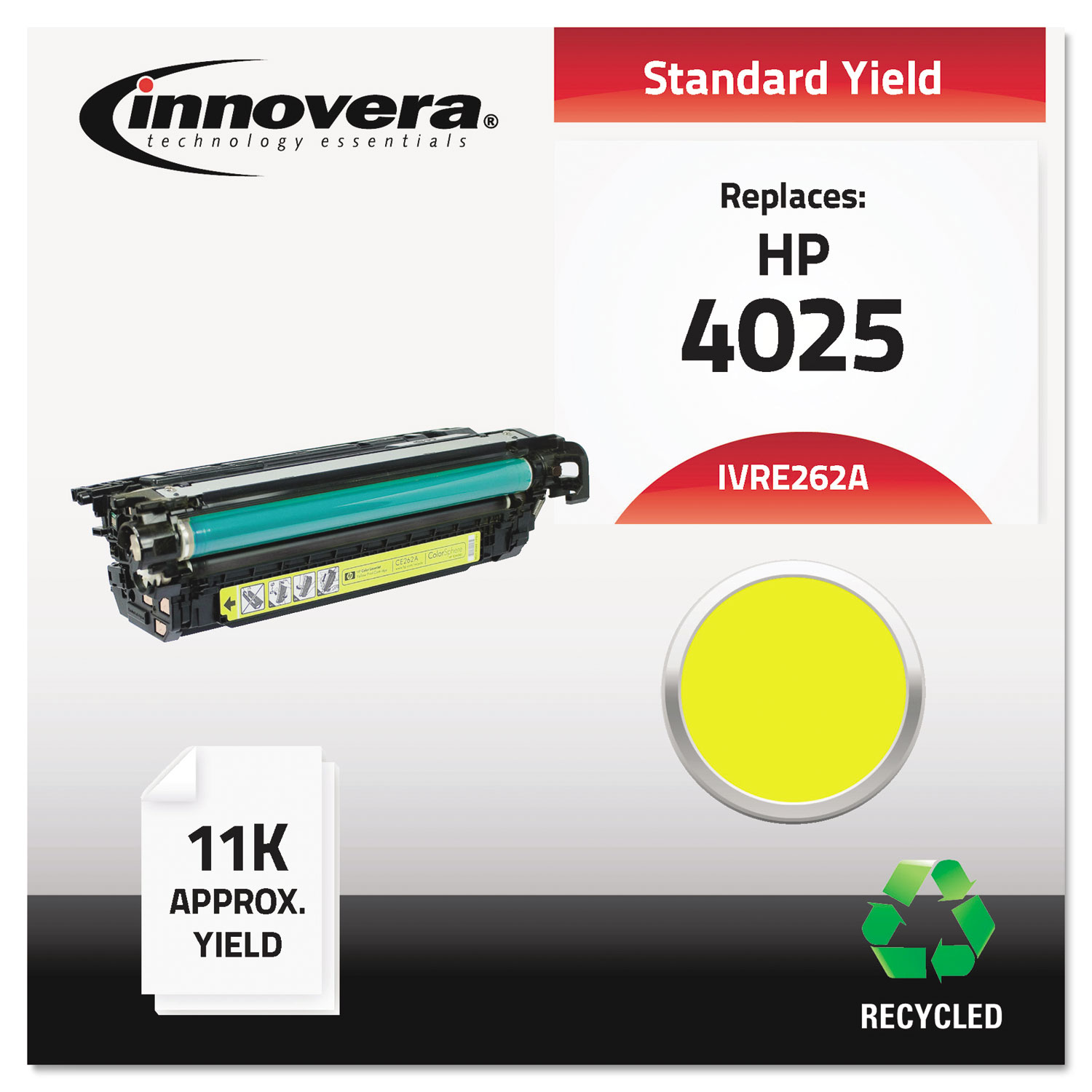 Remanufactured CE262A (648A) Toner, Yellow