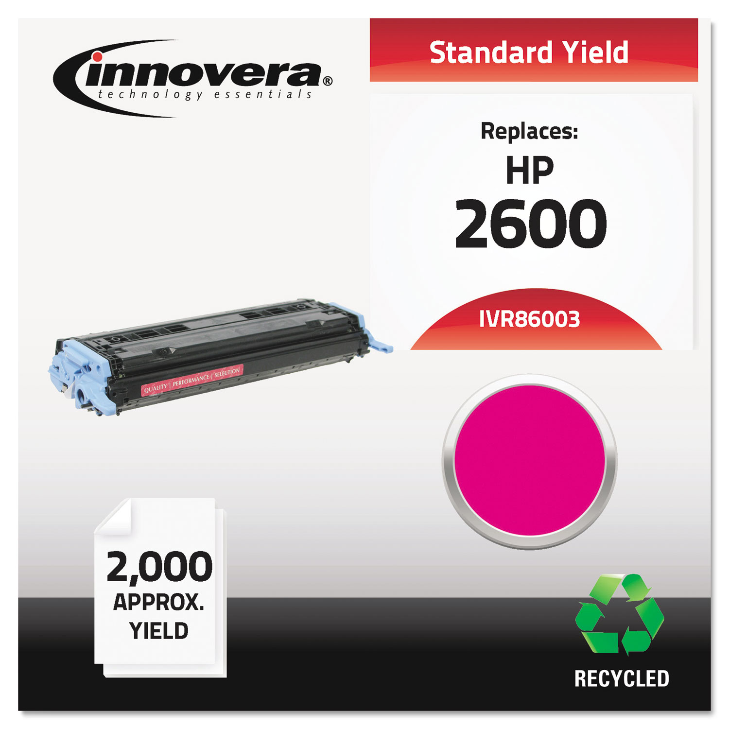 Remanufactured Q6003A (124A) Toner, 2000 Page-Yield, Magenta