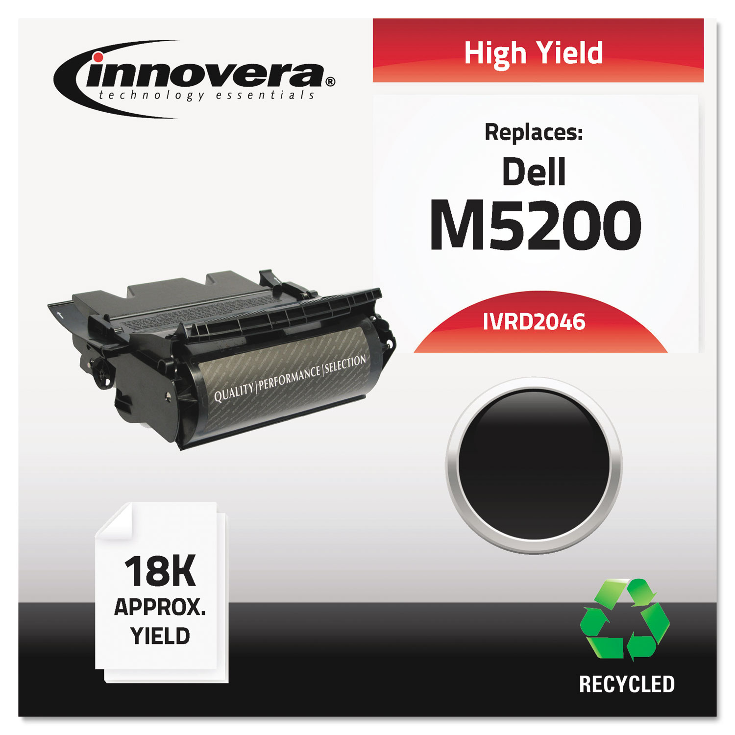  Innovera IVRD2046 Remanufactured 310-4133 (M5200N) High-Yield Toner, 18000 Page-Yield, Black (IVRD2046) 