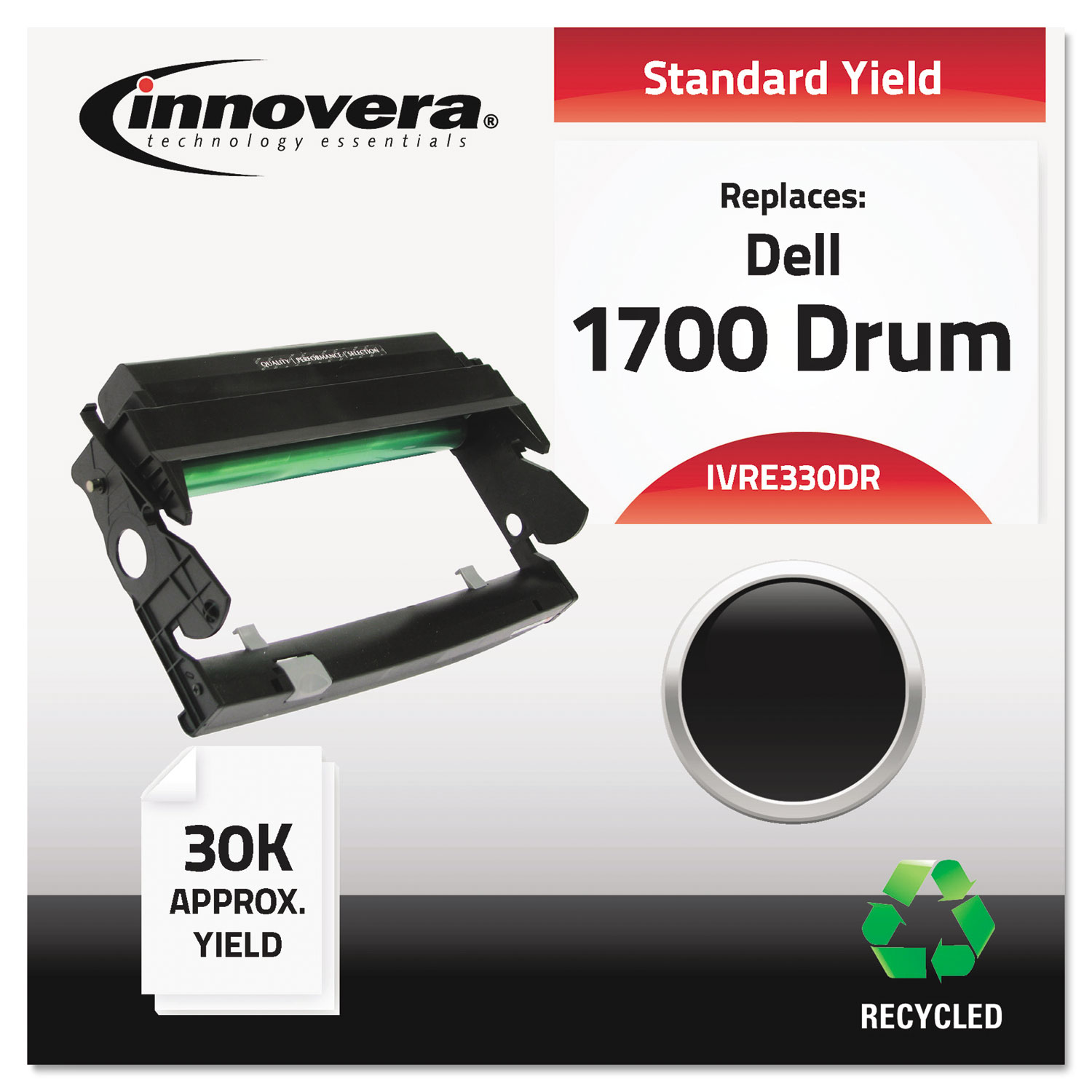  Innovera IVRE330DR Remanufactured 310-5404 (E330DR) Drum Unit, 30000 Page-Yield, Black (IVRE330DR) 