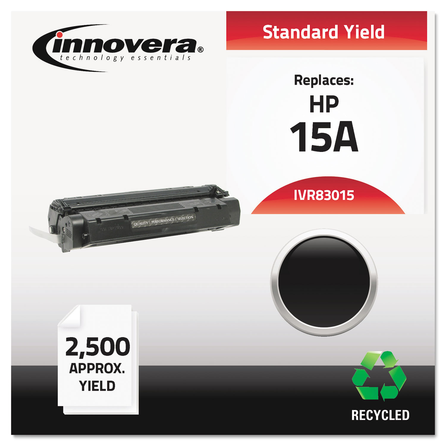  Innovera IVR83015 Remanufactured C7115A (15A) Toner, 2500 Page-Yield, Black (IVR83015) 