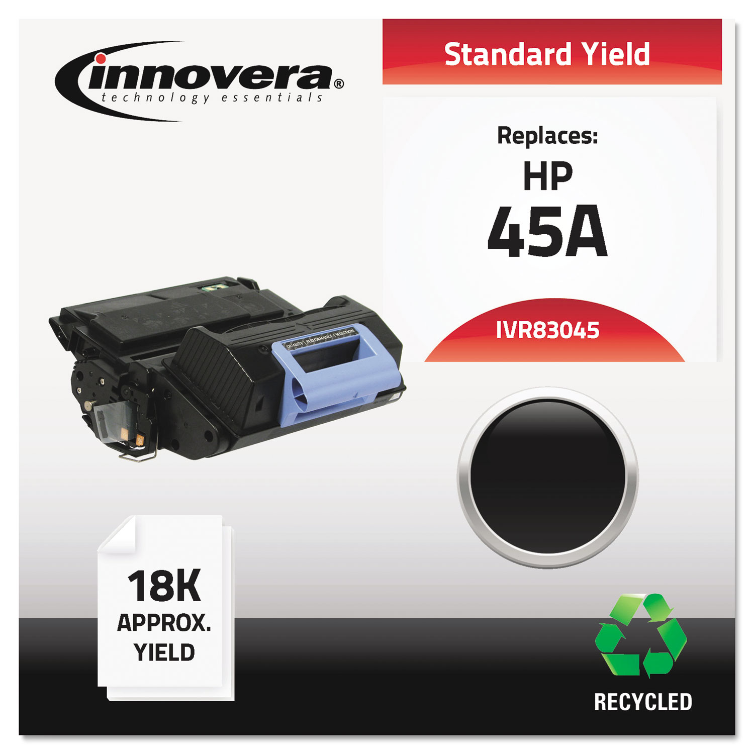  Innovera IVR83045 Remanufactured Q5945A (45A) Toner, 18000 Page-Yield, Black (IVR83045) 