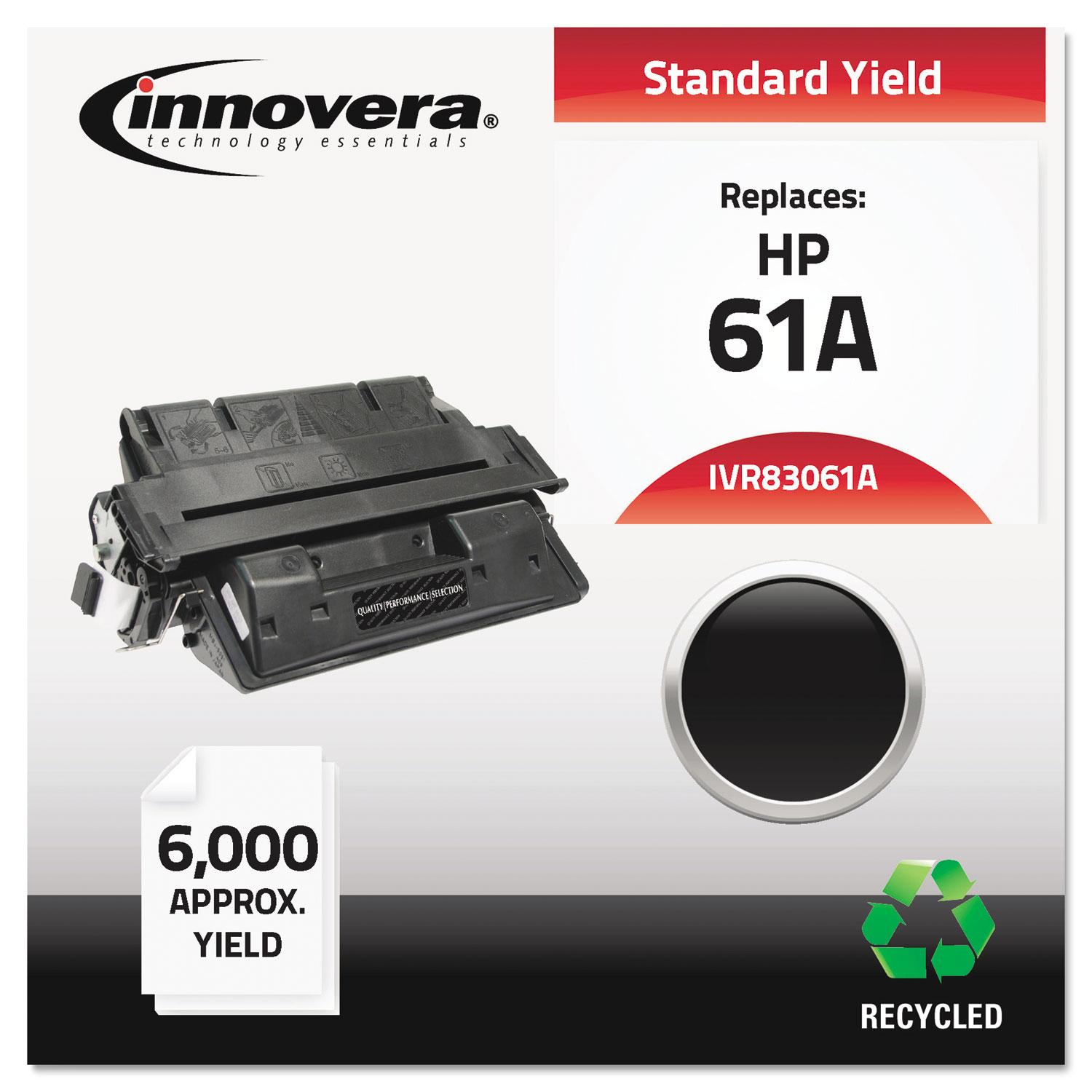 Remanufactured C8061A (61A) Toner, 6000 Page-Yield, Black
