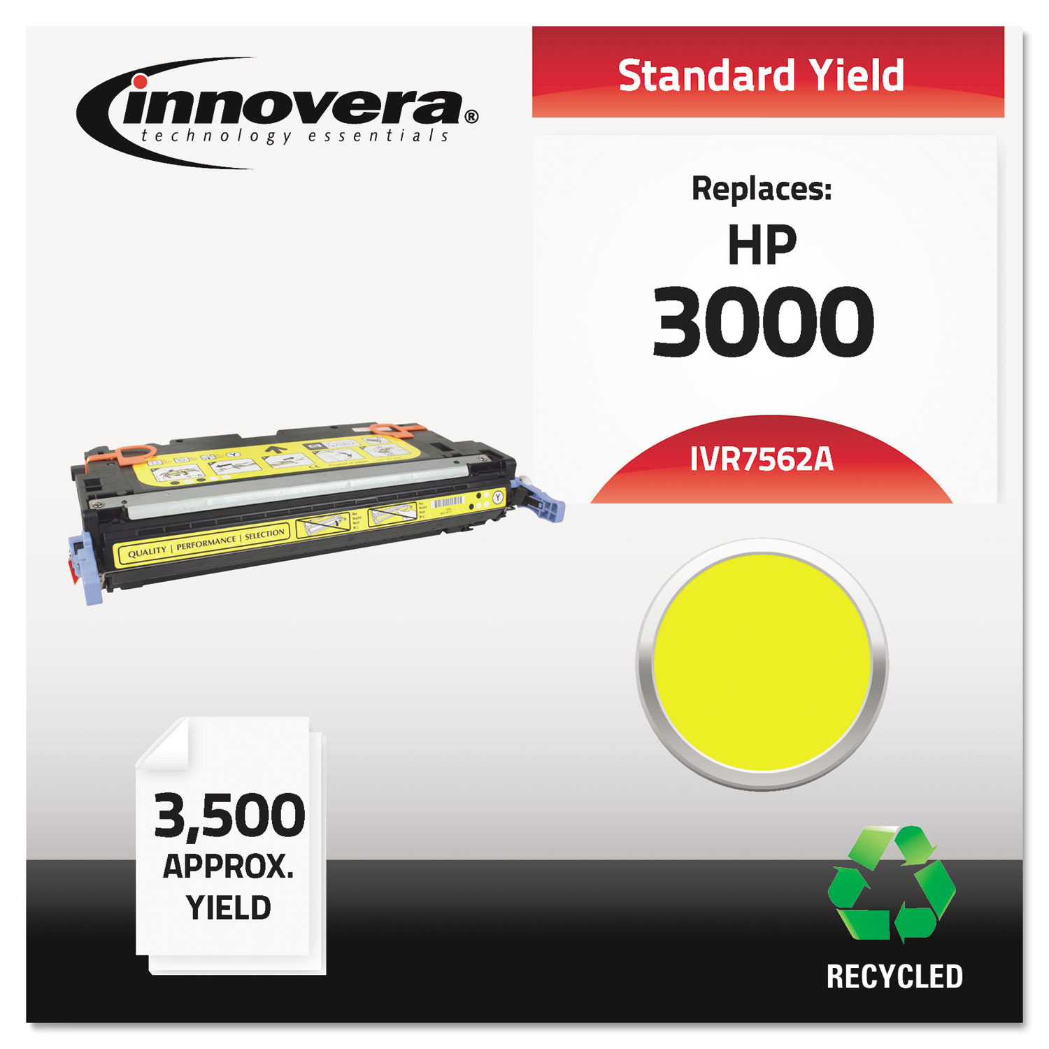  Innovera IVR7562A Remanufactured Q7562A (314A) Toner, 3500 Page-Yield, Yellow (IVR7562A) 