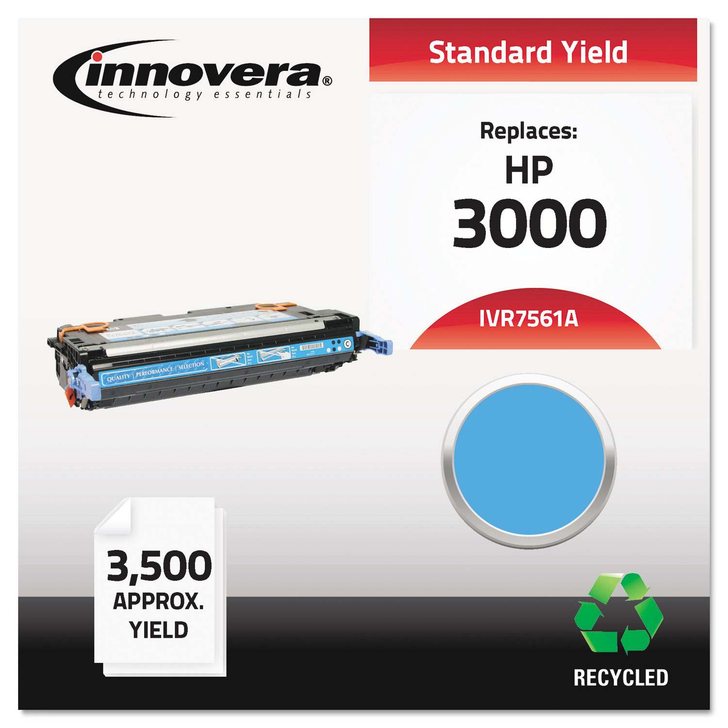 Remanufactured Q7561A (314A) Toner, 3500 Page-Yield, Cyan