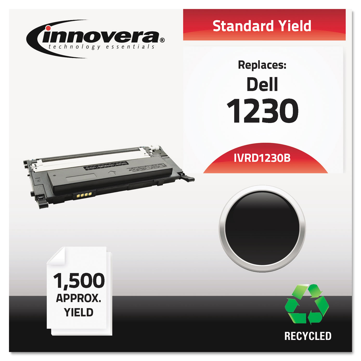 Remanufactured 330-3012 (1230) Toner, 1500 Page-Yield, Black