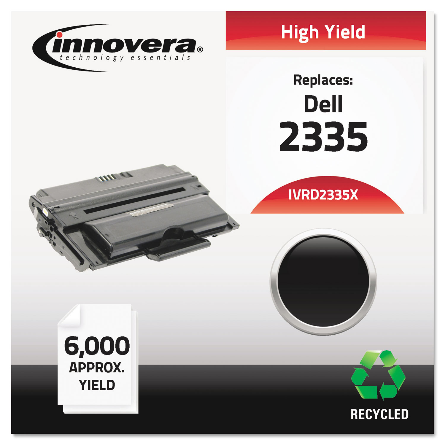 Remanufactured 330-2209 (2335) High-Yield Toner, 6000 Page-Yield, Black