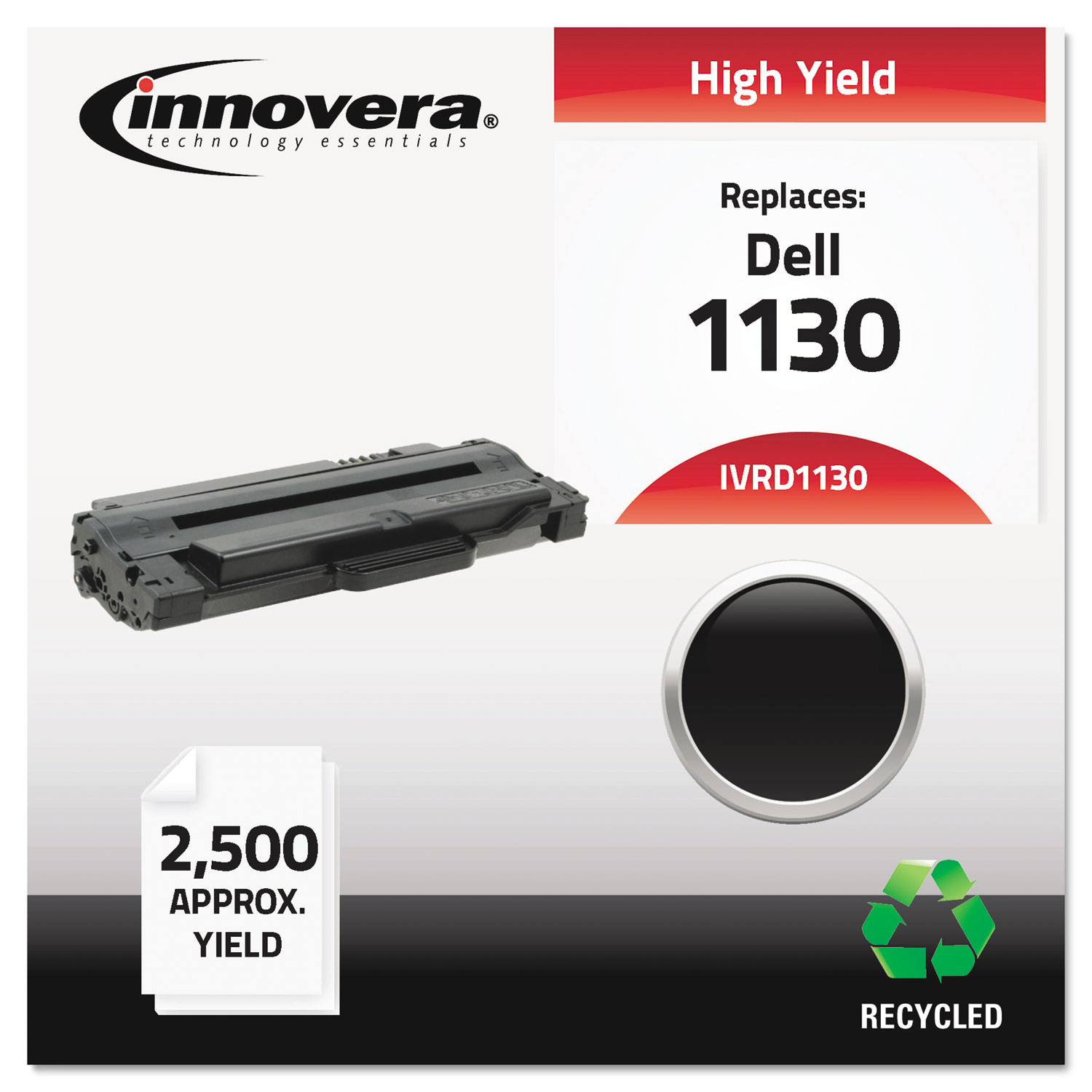 Remanufactured 330-9523 (1130) Toner, 2500 Page-Yield, Black