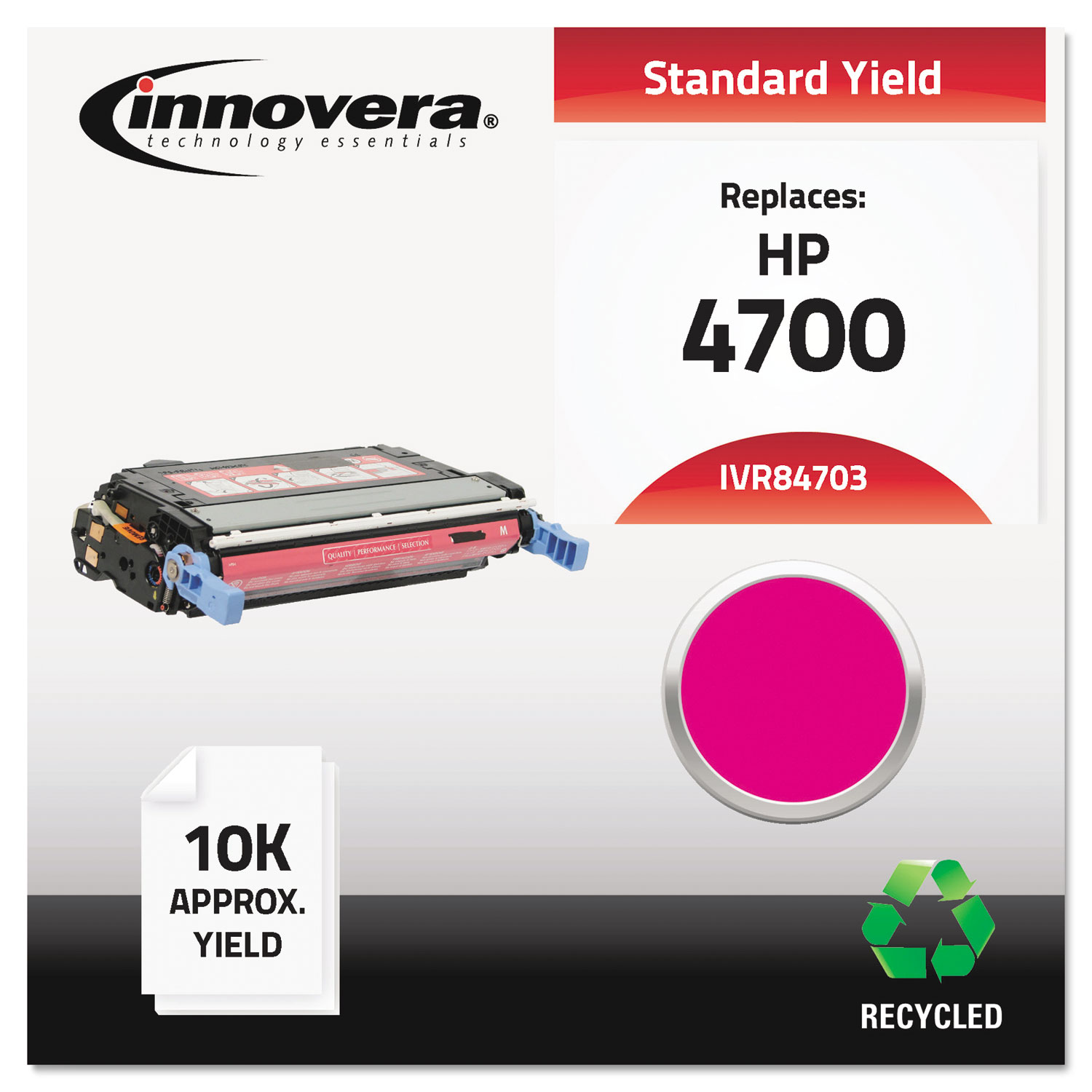  Innovera IVR84703 Remanufactured Q5953A (643A) Toner, 10000 Page-Yield, Magenta (IVR84703) 