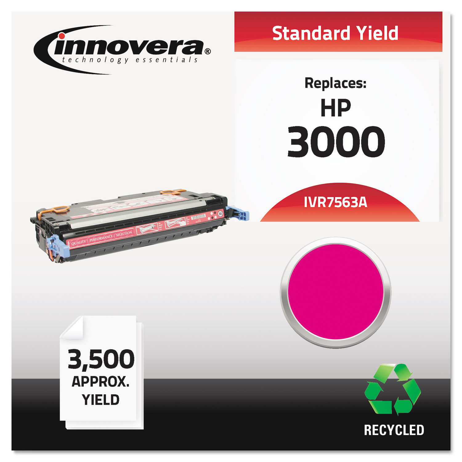  Innovera IVR7563A Remanufactured Q7563A (314A) Toner, 3500 Page-Yield, Magenta (IVR7563A) 