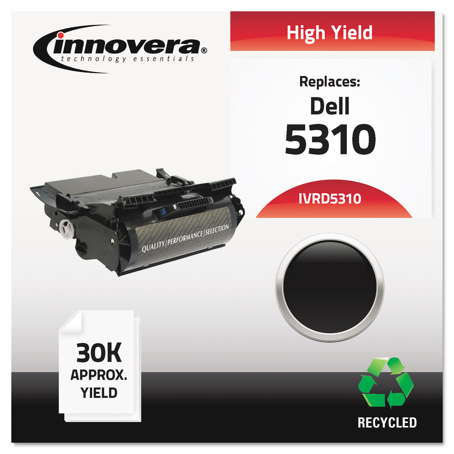  Innovera IVRD5310 Remanufactured 3412939 (5310) High-Yield Toner, 30000 Page-Yield, Black (IVRD5310) 