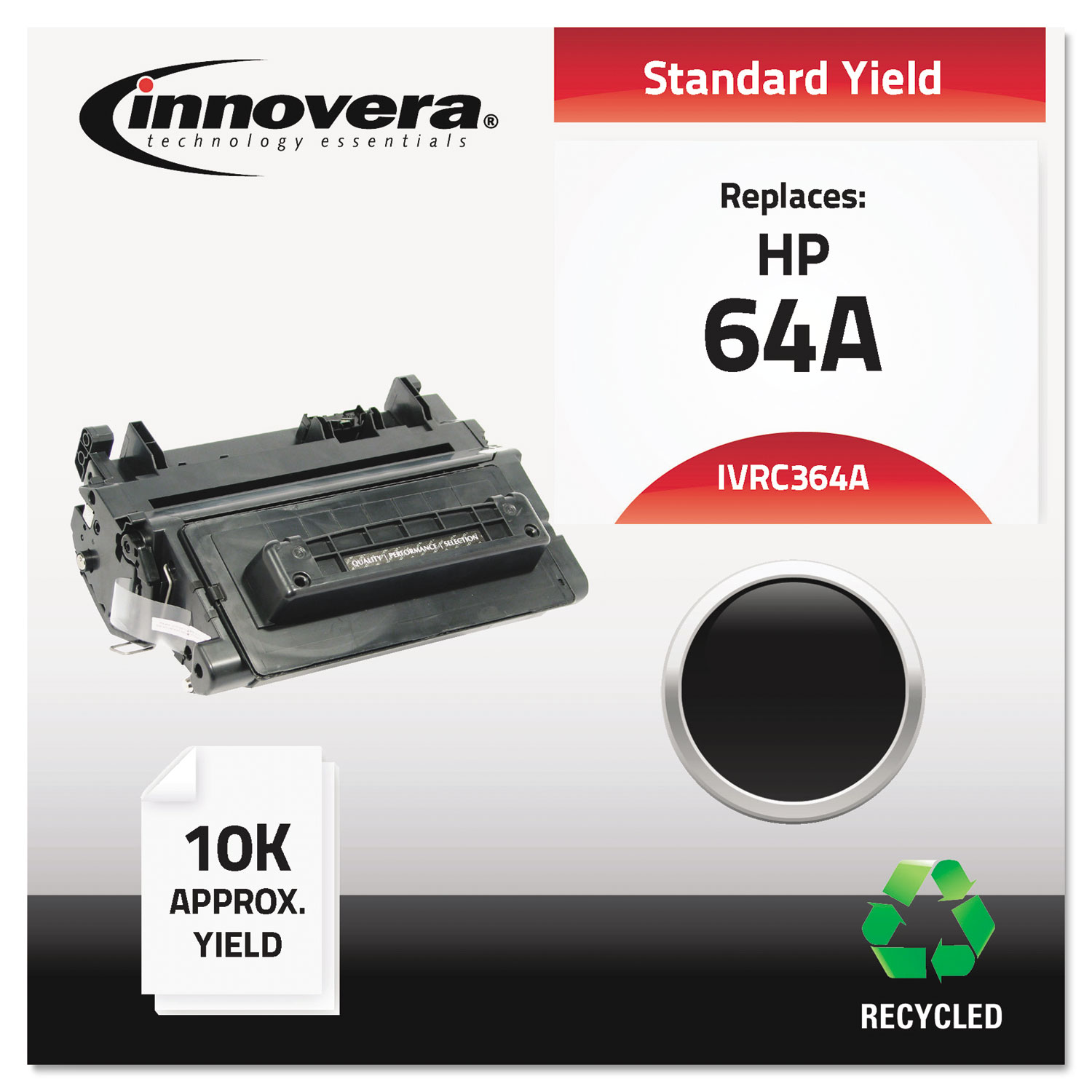 Remanufactured CC364A (64A) Toner, 10000 Page-Yield, Black