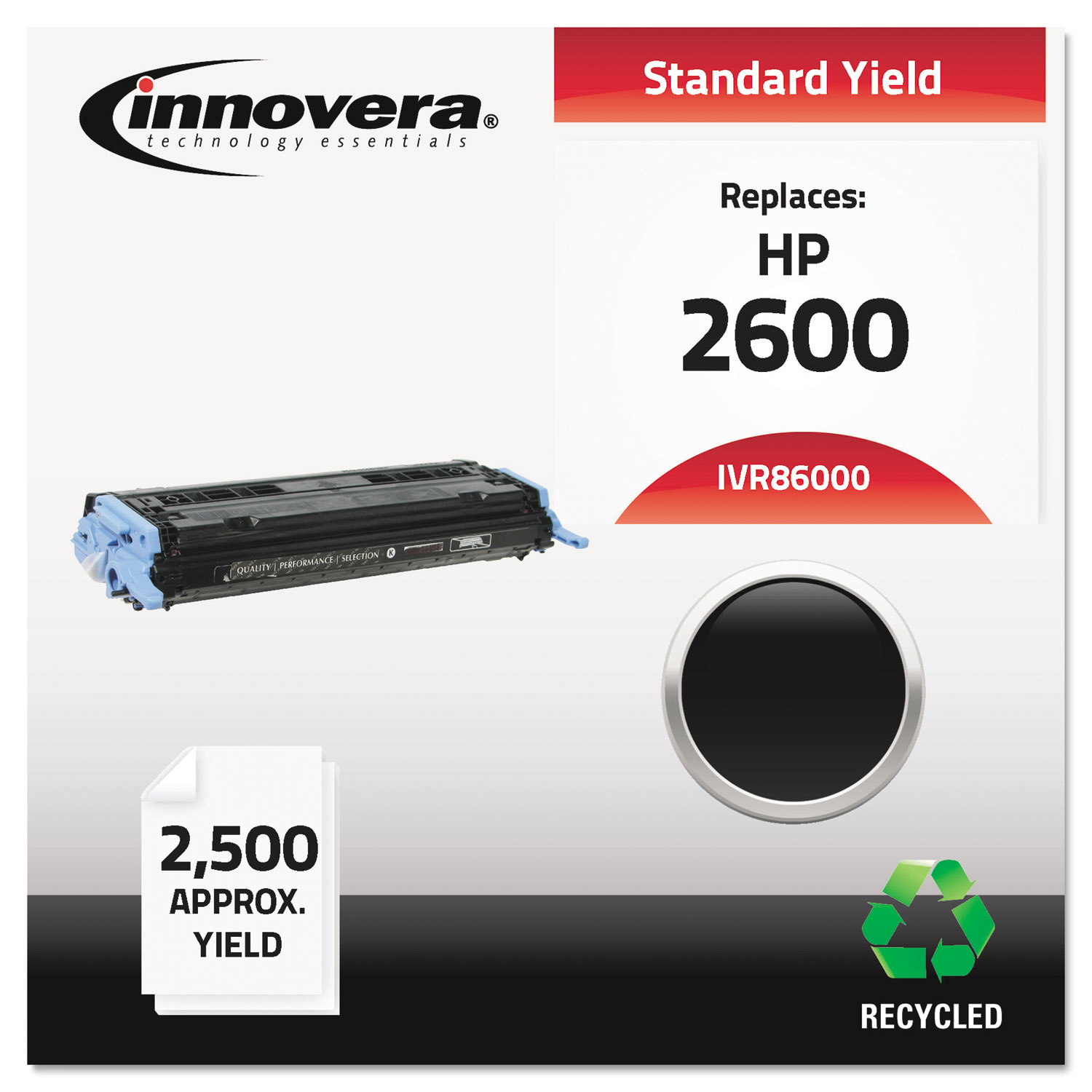  Innovera IVR86000 Remanufactured Q6000A (124A) Toner, 2500 Page-Yield, Black (IVR86000) 