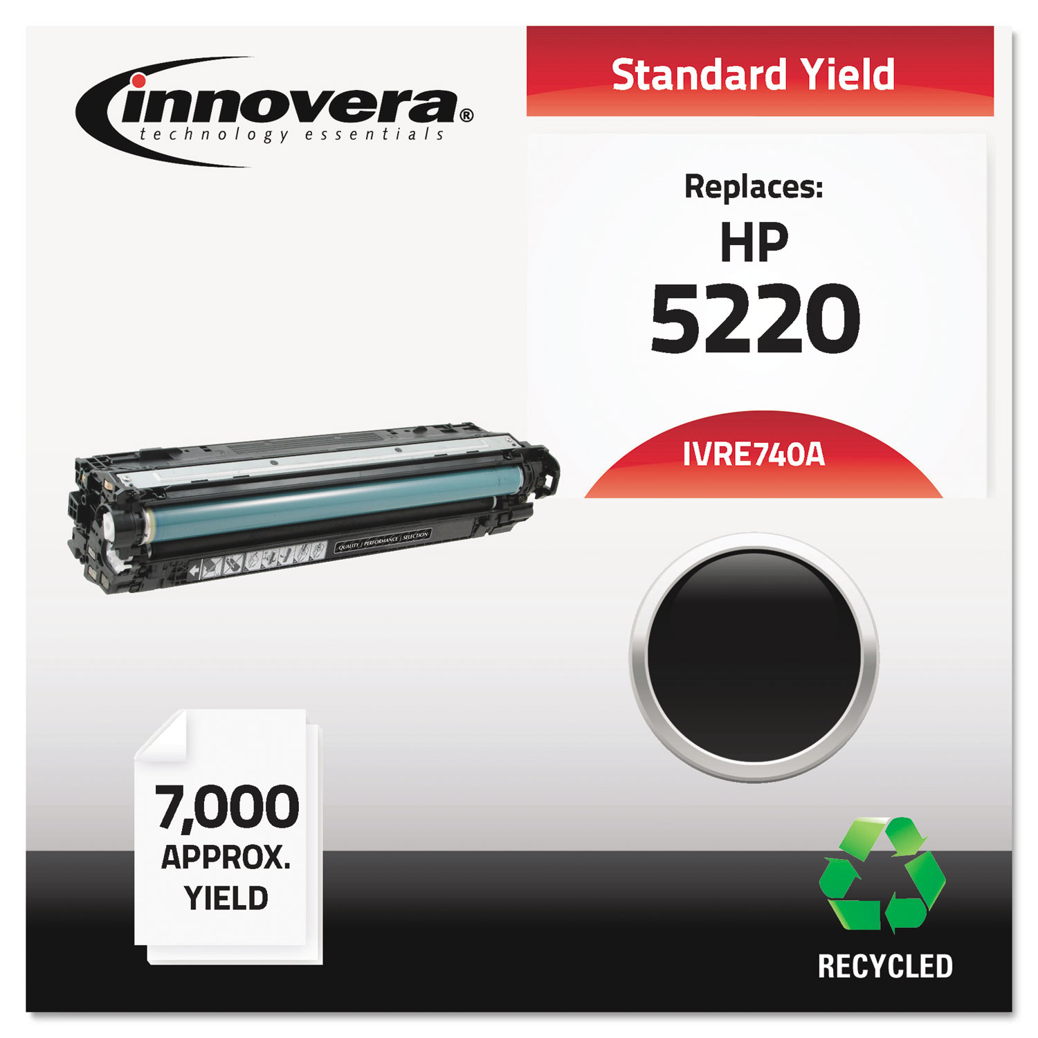 Innovera IVRE740A Remanufactured CE740A (307A) Toner, 7000 Page-Yield, Black (IVRE740A) 