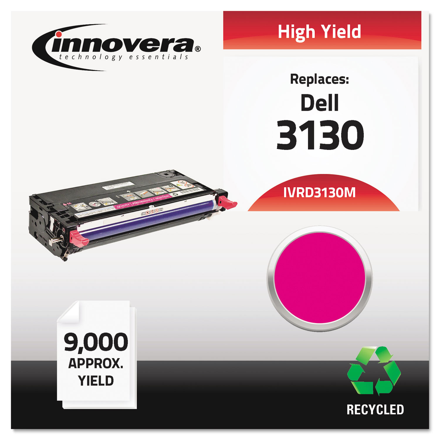 Remanufactured 330-1200 (3130) High-Yield Toner, 9000 Page-Yield, Magenta