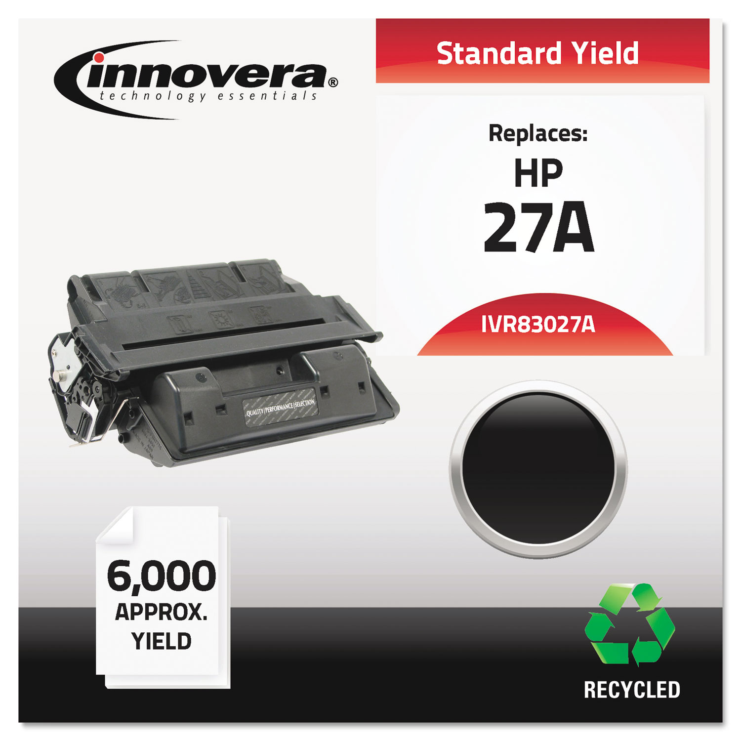  Innovera IVR83027A Remanufactured C4127A (27A) Toner, 6000 Page-Yield, Black (IVR83027A) 